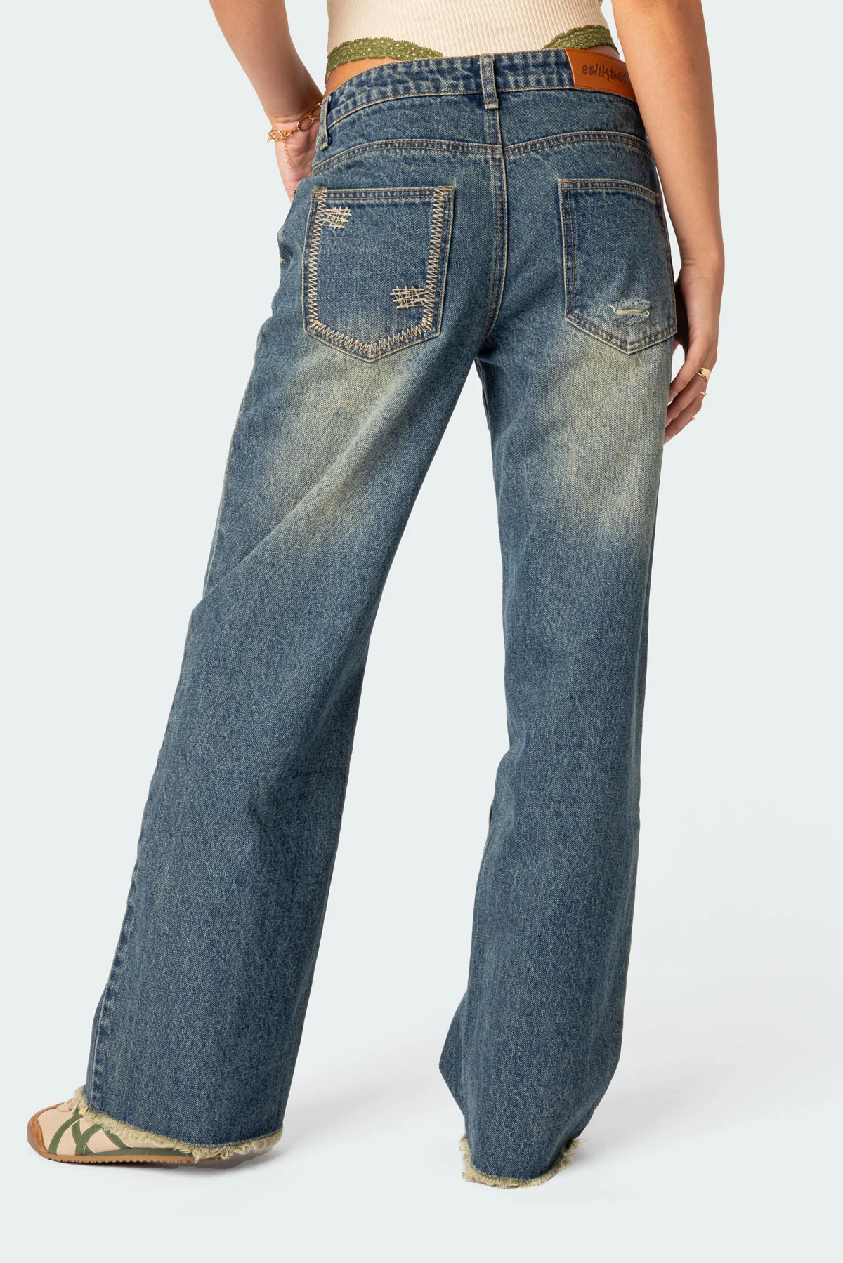 Doll House Washed Low Rise Baggy Jeans - Image 4