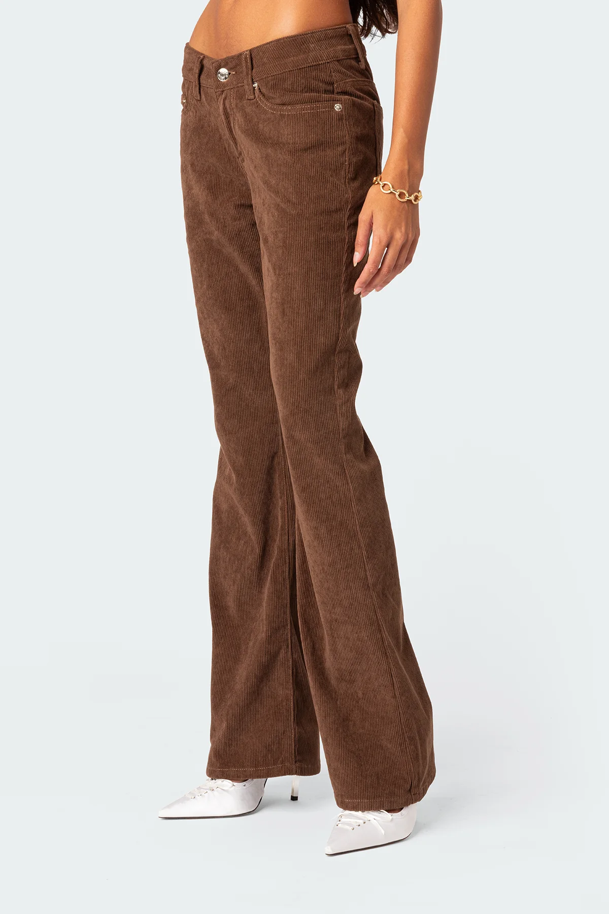 Corduroy Bootcut Flared Pants - Image 3