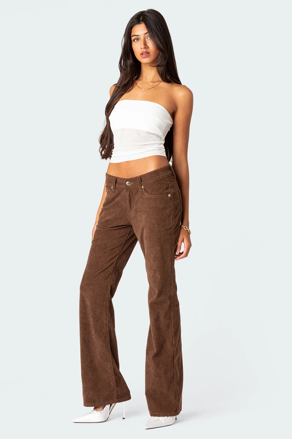 Corduroy Bootcut Flared Pants - Image 5