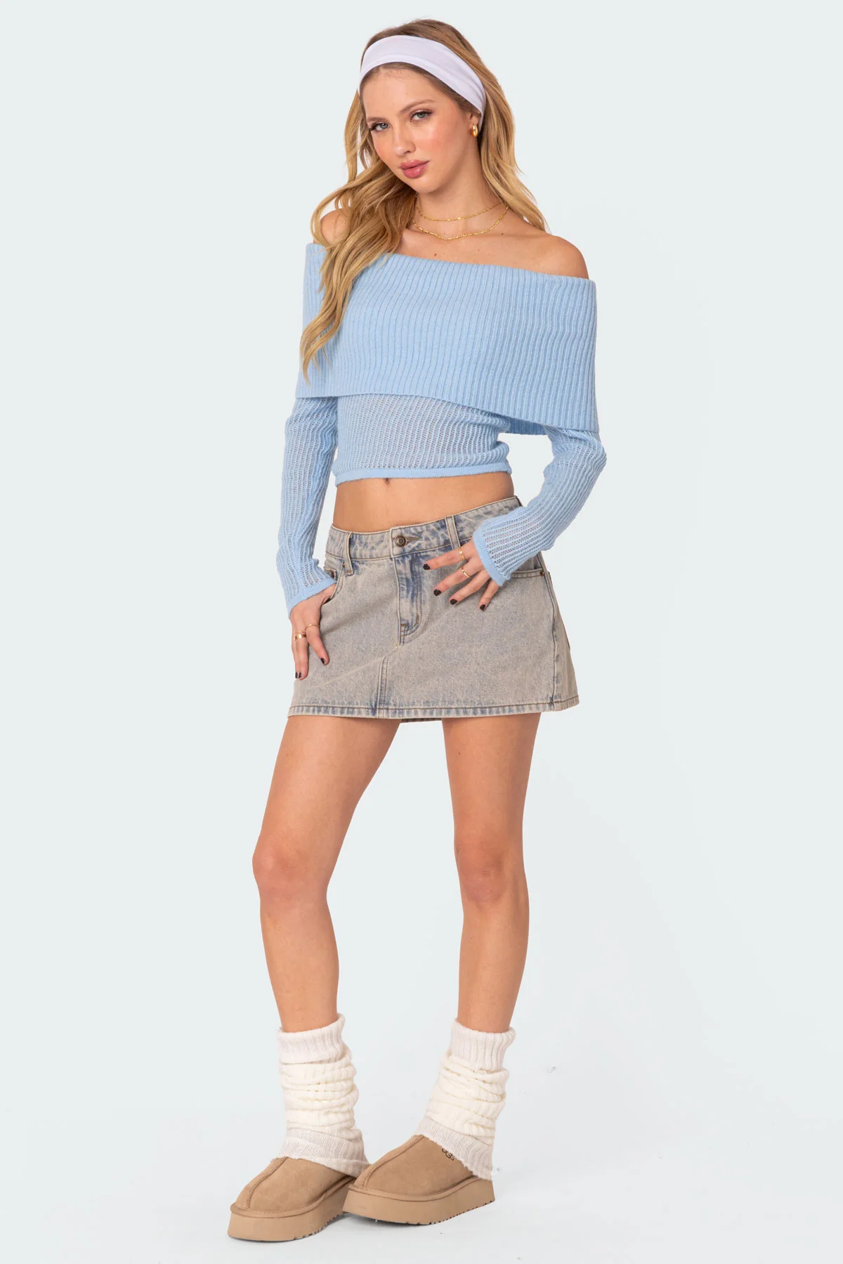 Lili Fold Over Knit Top - Image 3