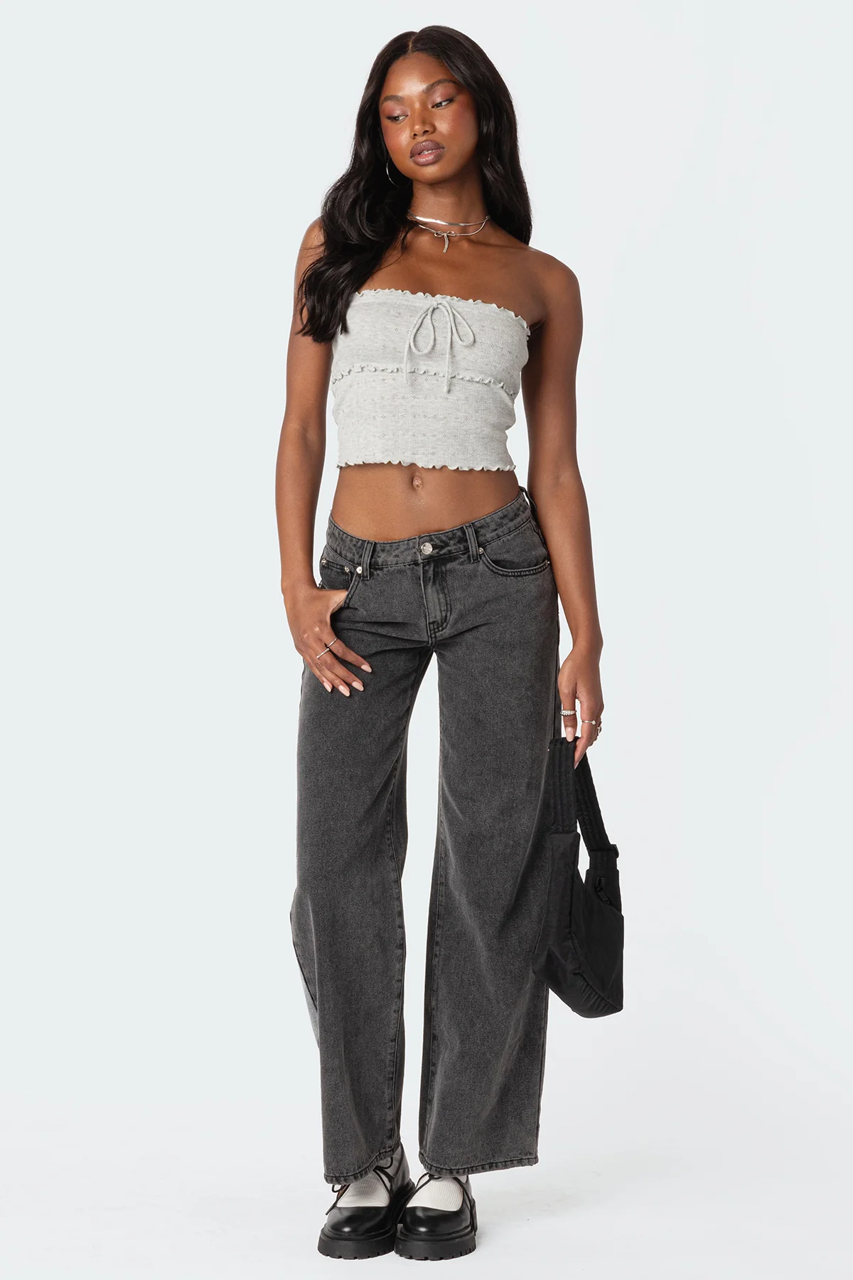 Savannah Pointelle Tube Top - Image 2