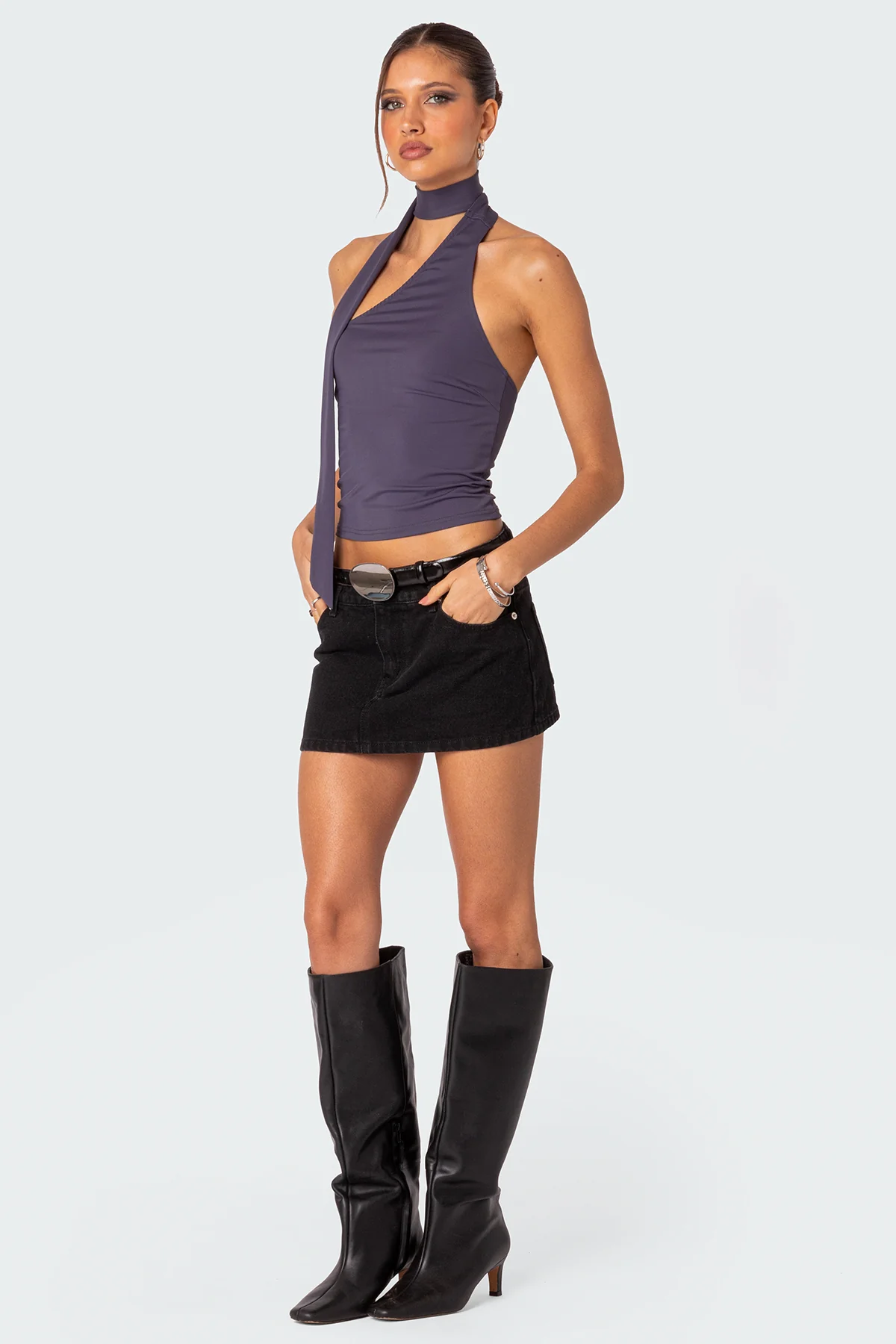Melony Asymmetric Scarf Top - Image 5