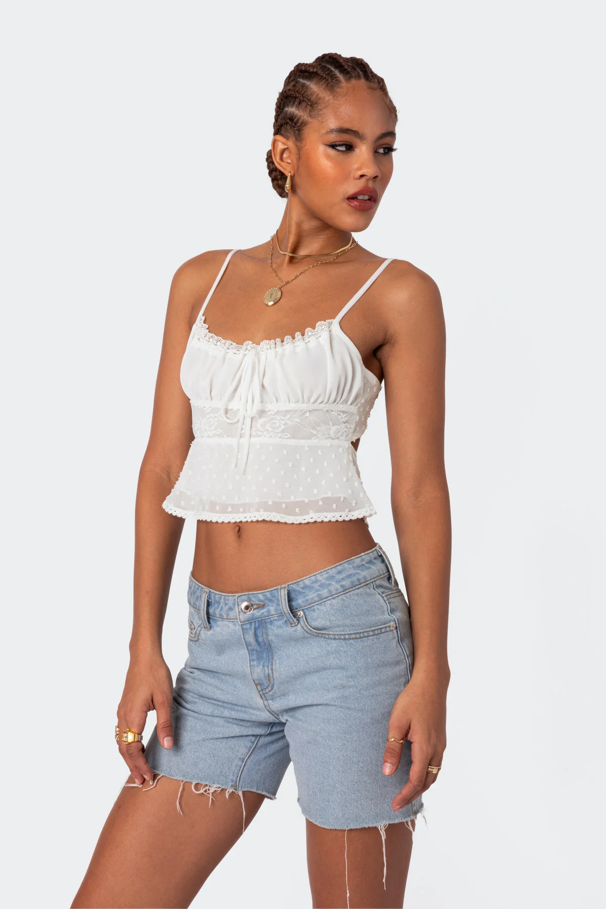 Wendy Tie Back Lacey Top - Image 4