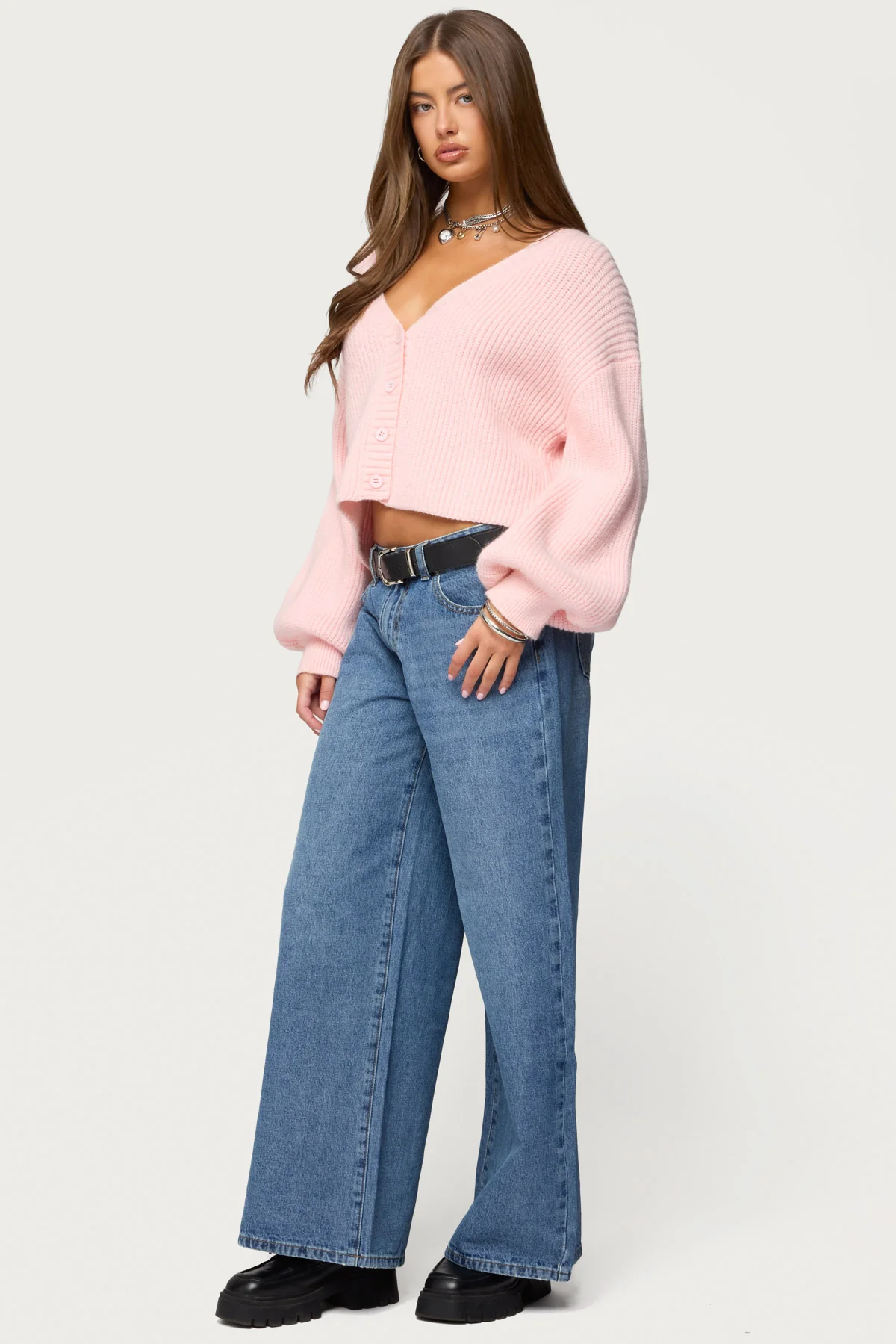 Sabrina Chunky Knit Cropped Cardigan - Image 4
