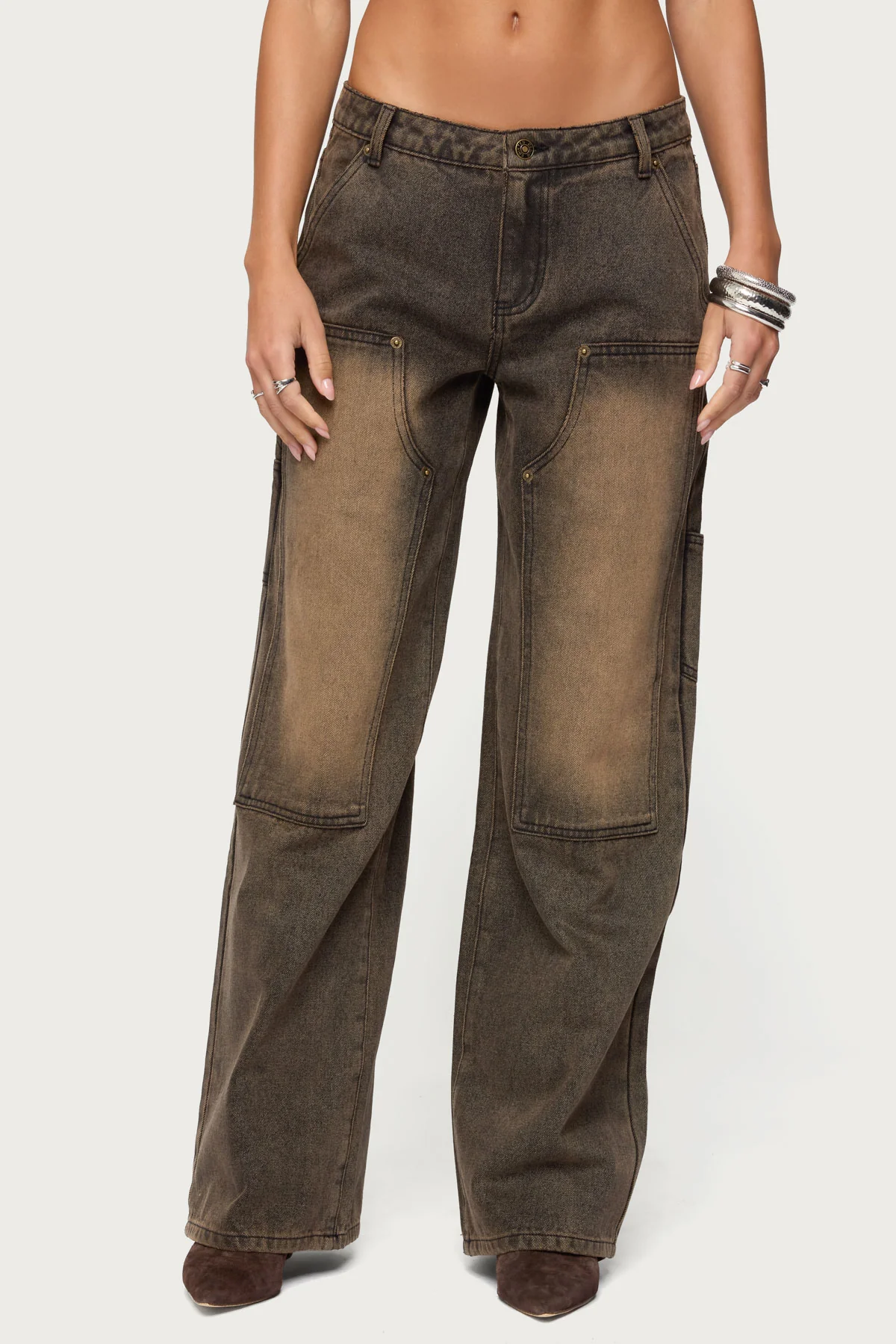 Ayla Low Rise Baggy Carpenter Jeans - Image 2