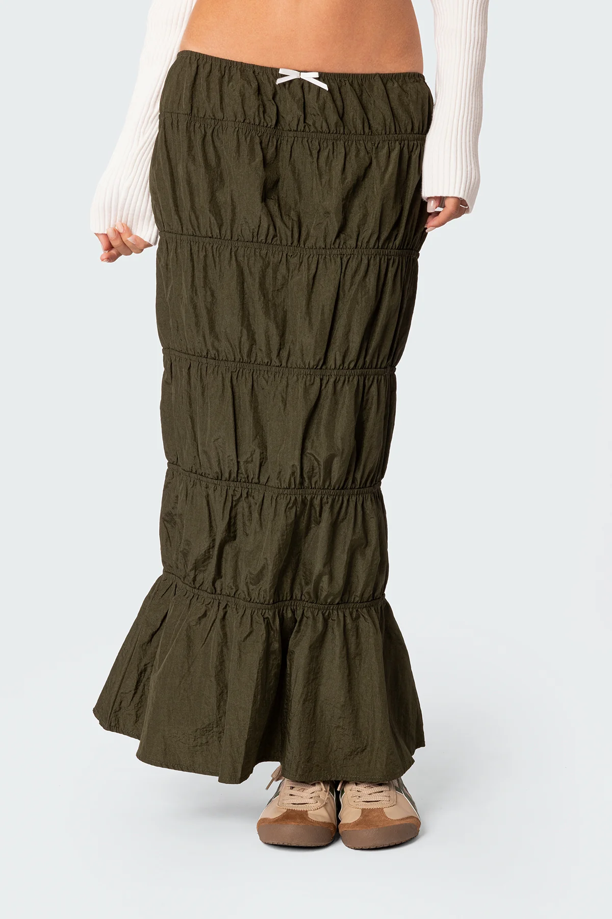 Tiered Scrunch Maxi Skirt - Image 2