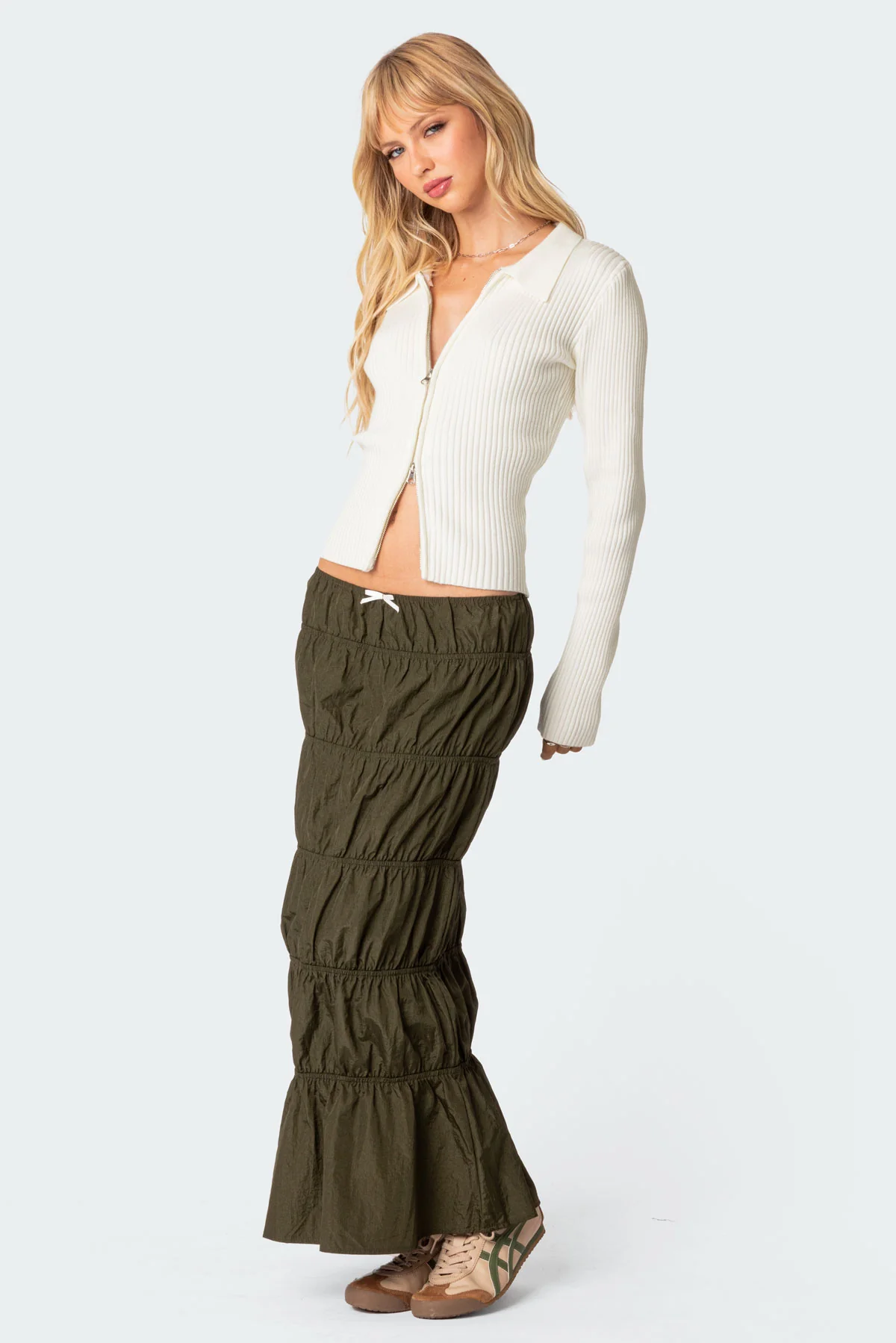Tiered Scrunch Maxi Skirt - Image 5