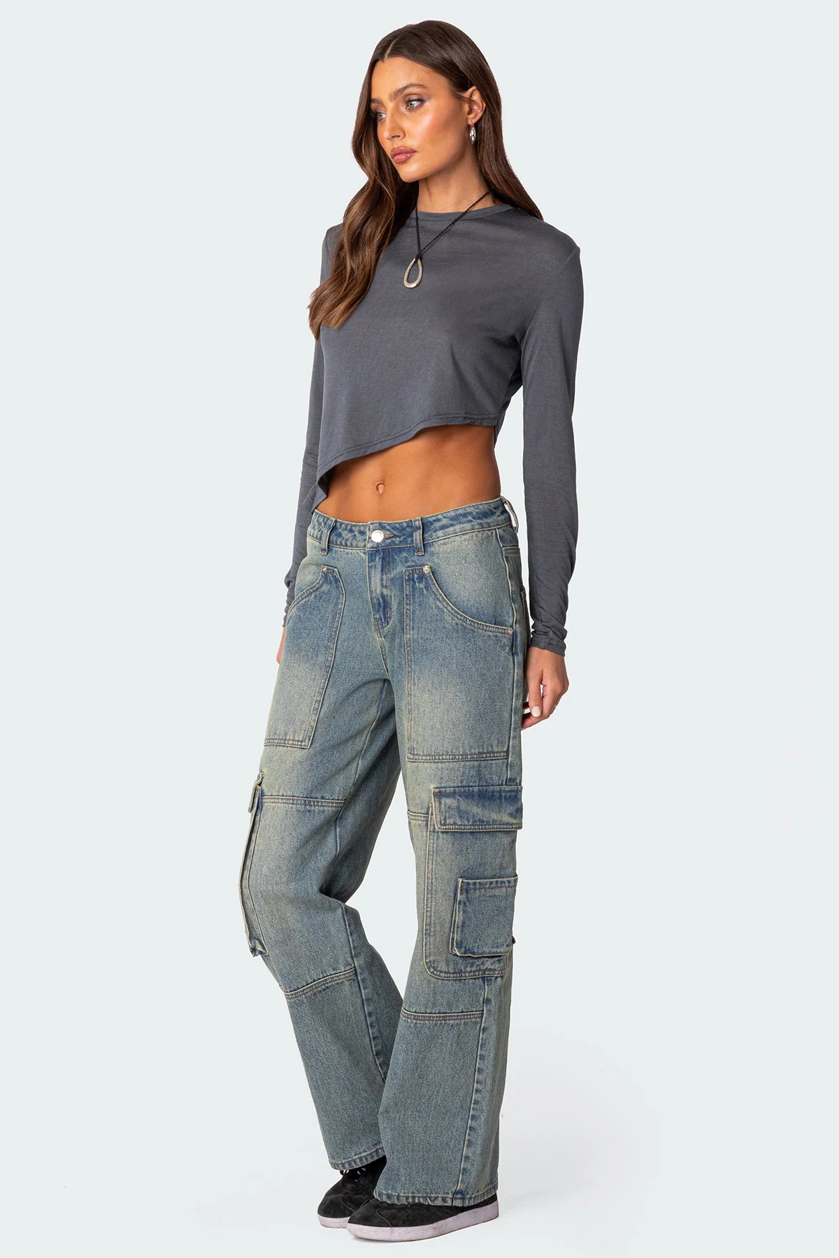 Asymmetric Long Sleeve T Shirt - Image 4