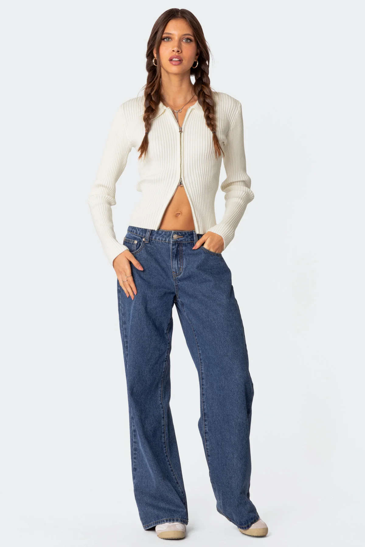 Cora Knitted Zip Up Cardigan - Image 5