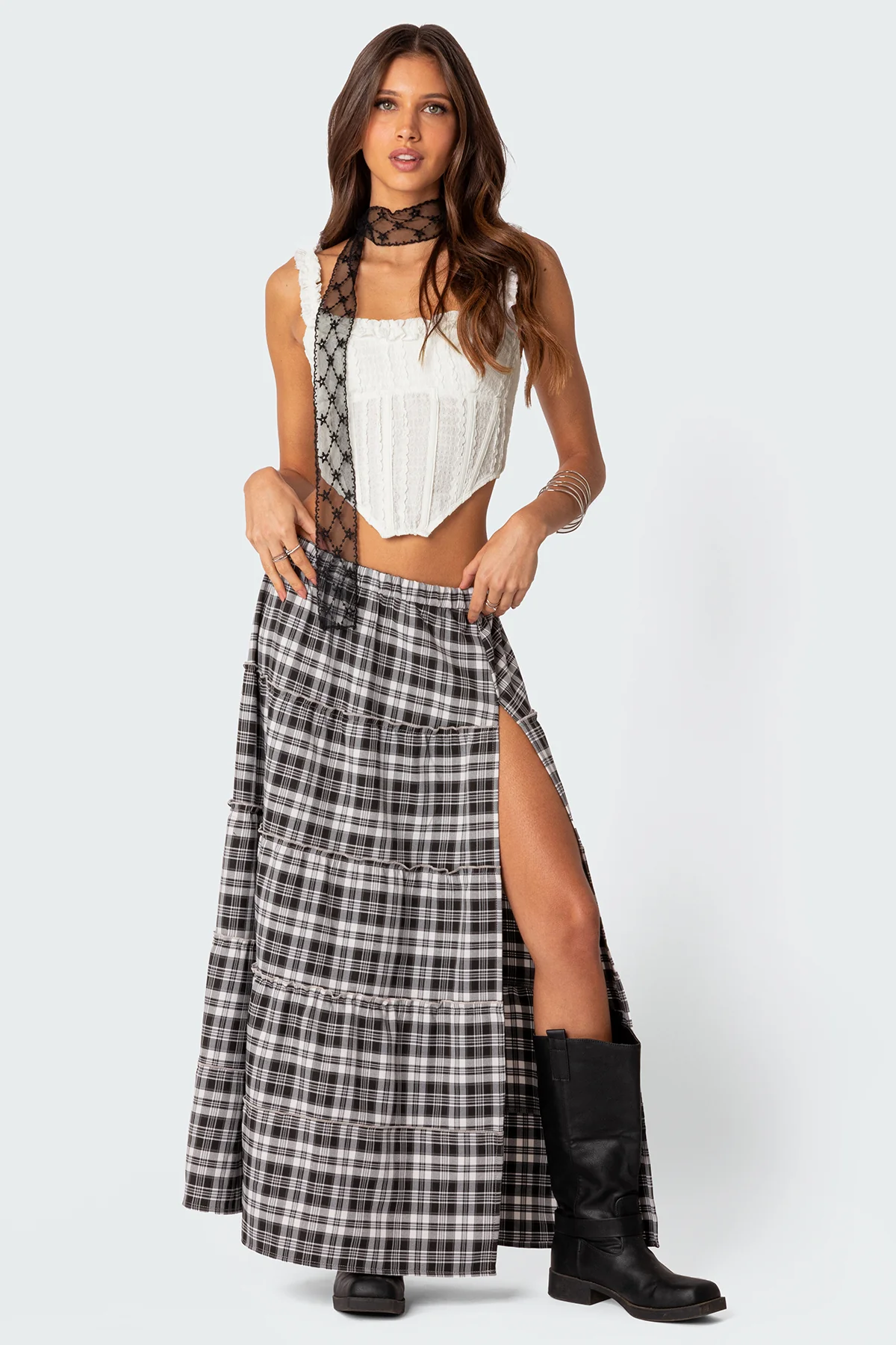 Textured Ruffle Corset - Image 2