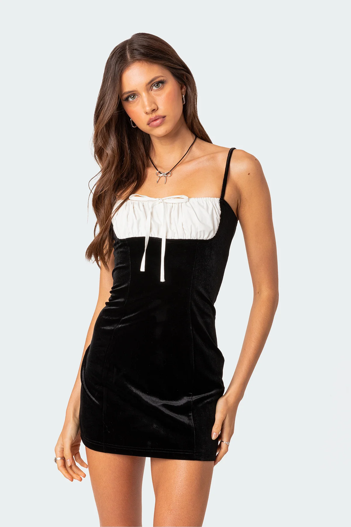 Cristy Velvet Mini Dress - Image 2