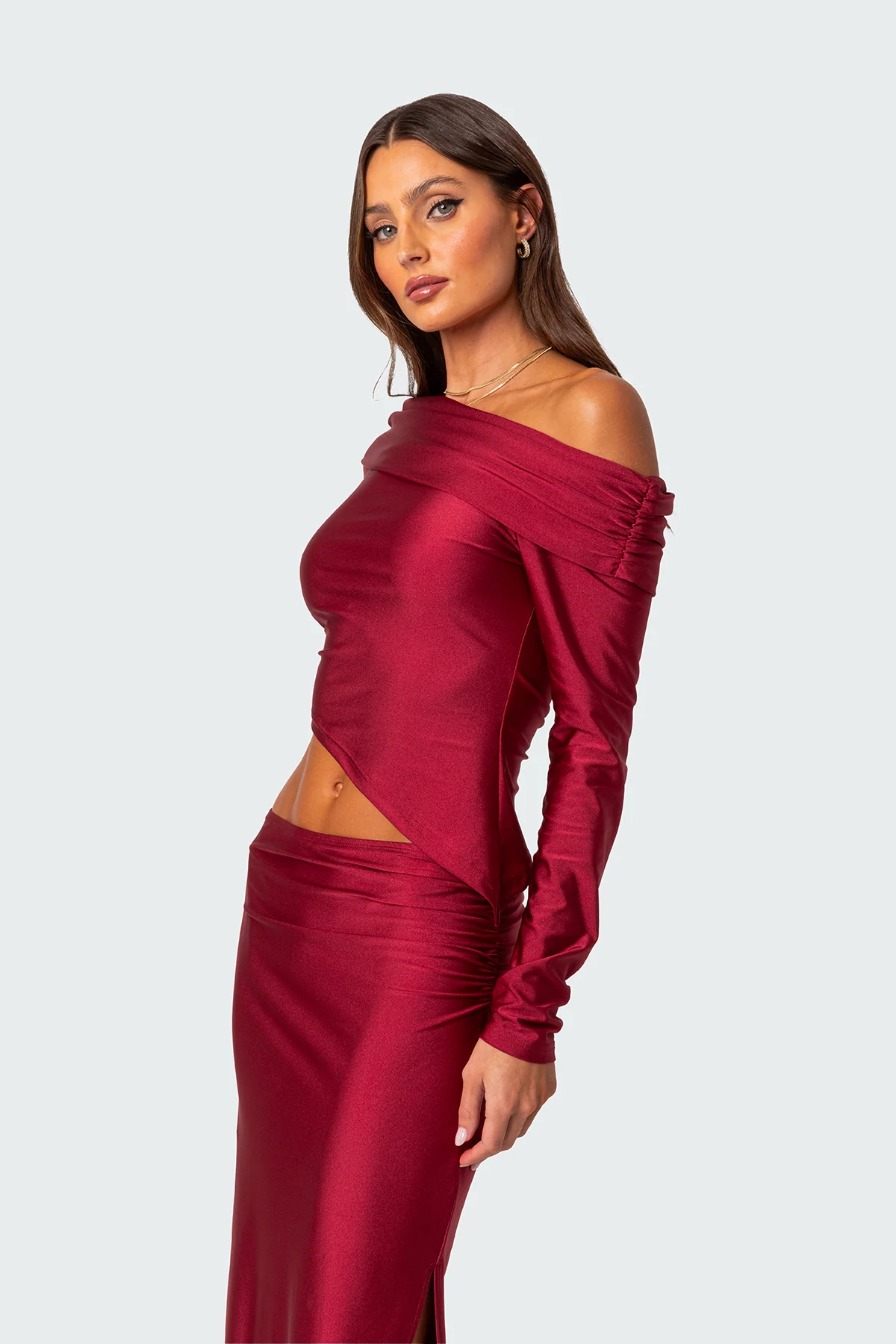 Reema Shiny Fold Over Top - Image 3