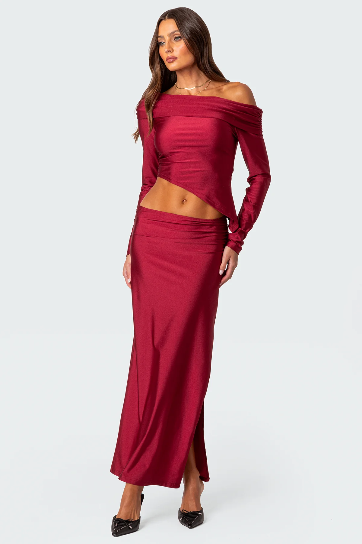 Reema Shiny Fold Over Top - Image 5