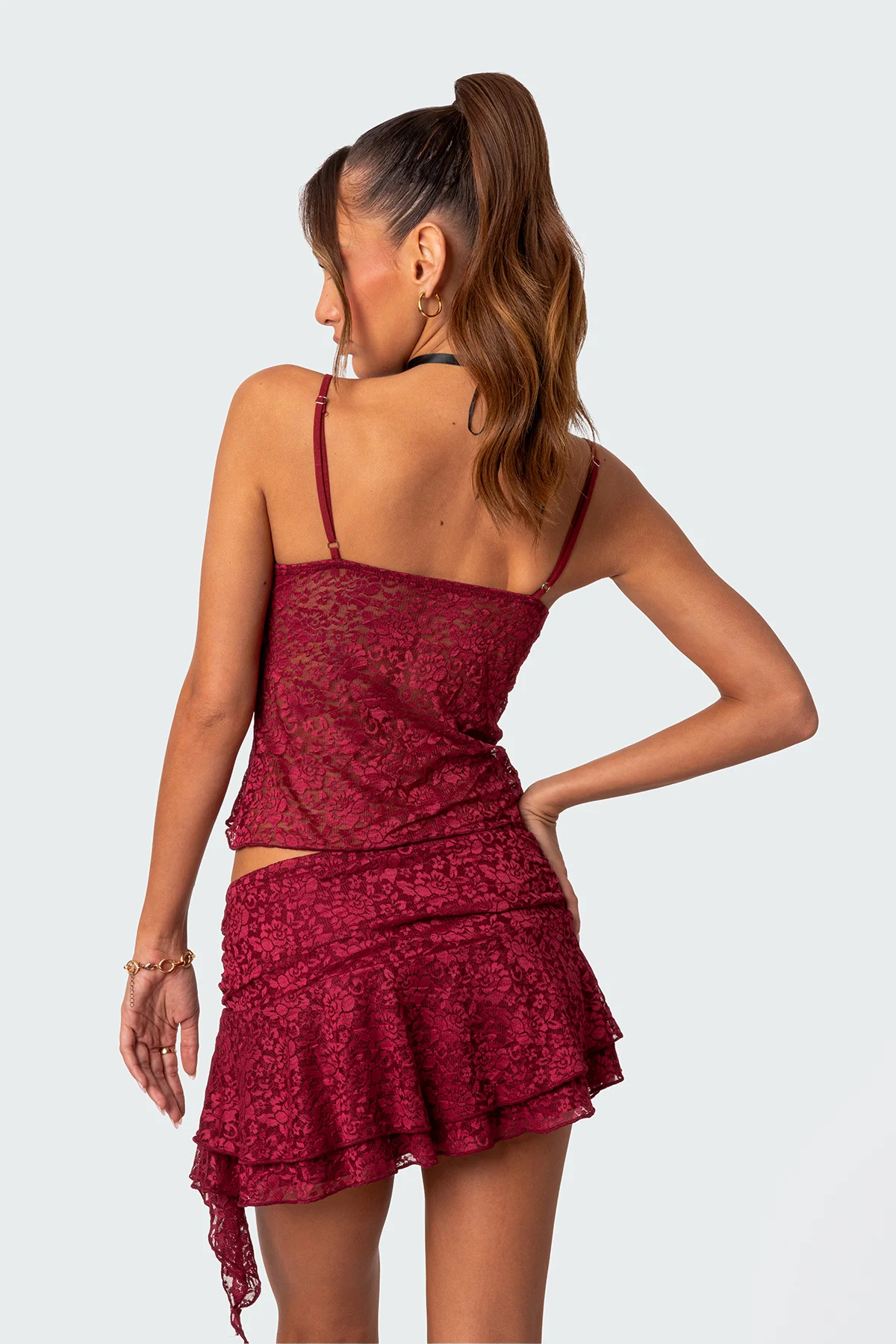 Ruby Sheer Lace Tank Top - Image 4
