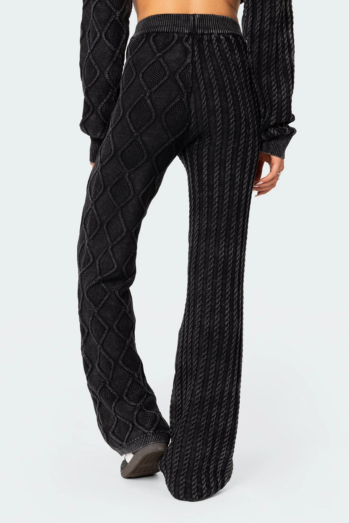 Toni Acid Wash Cable Knit Pants - Image 4