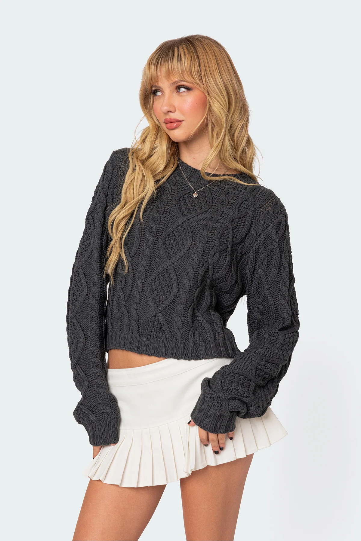 Poppy Cable Knit Sweater - Image 3