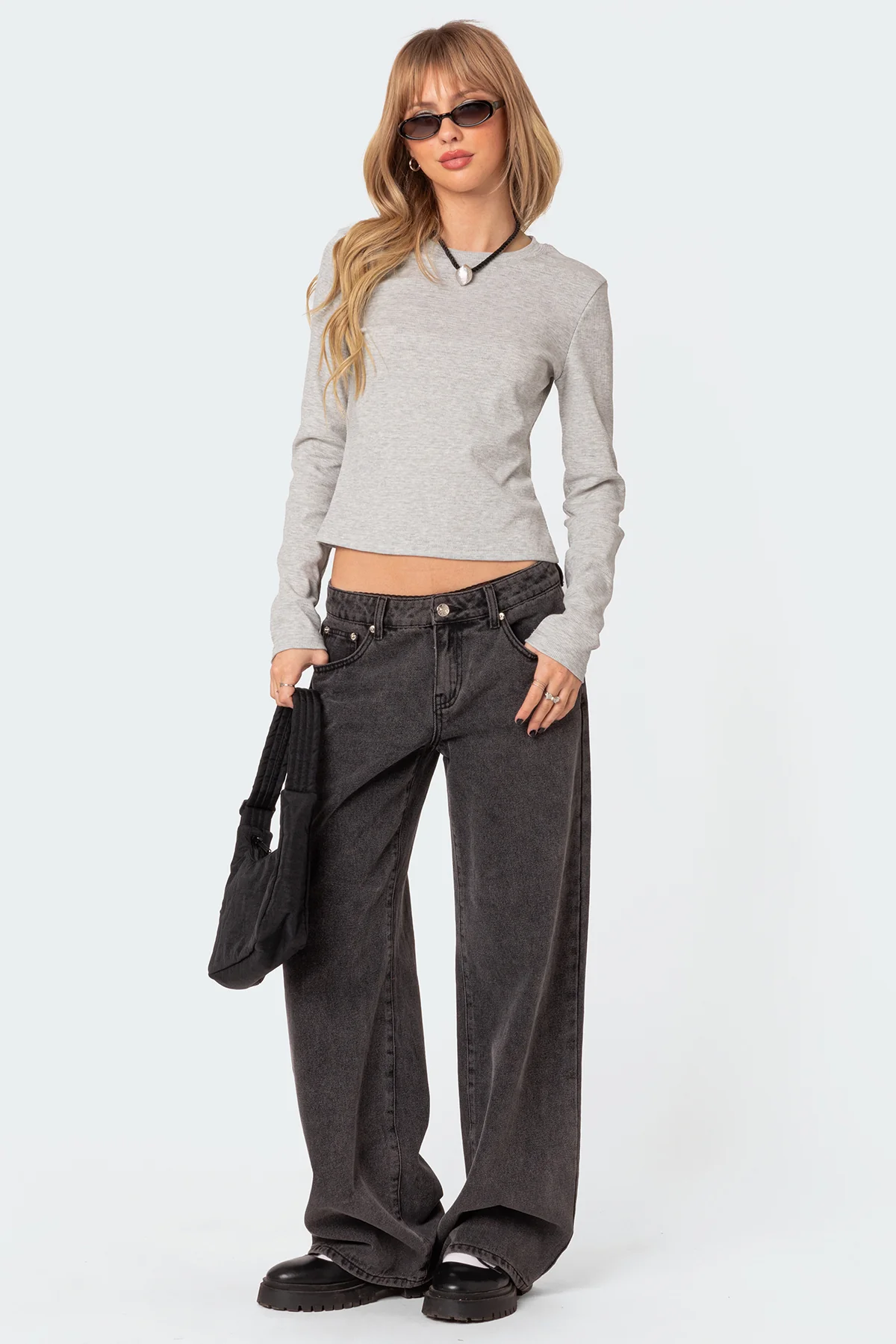 Marny Long Sleeve Waffle Top - Image 2
