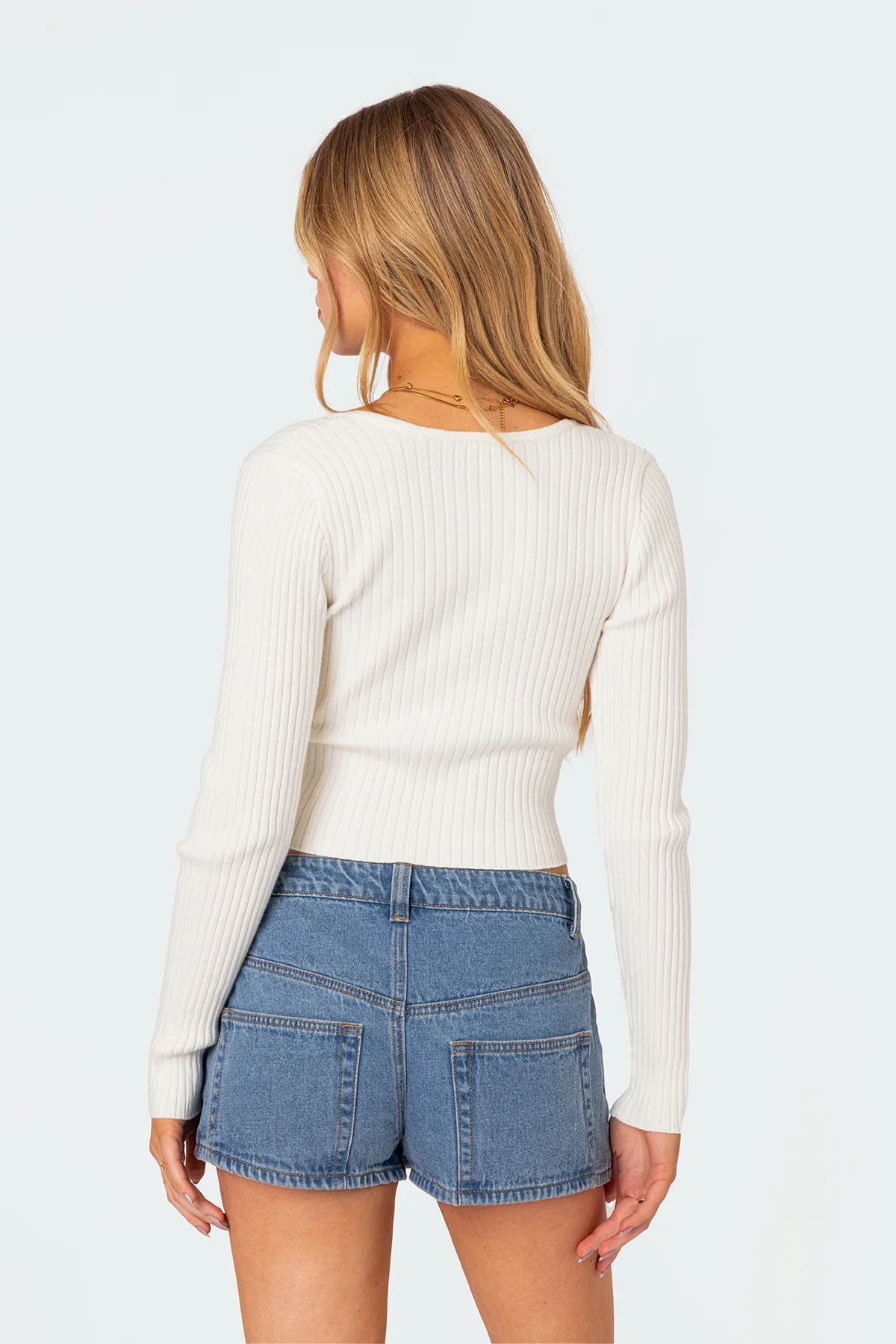 Misty Scoop Neck Ribbed Top - Image 4
