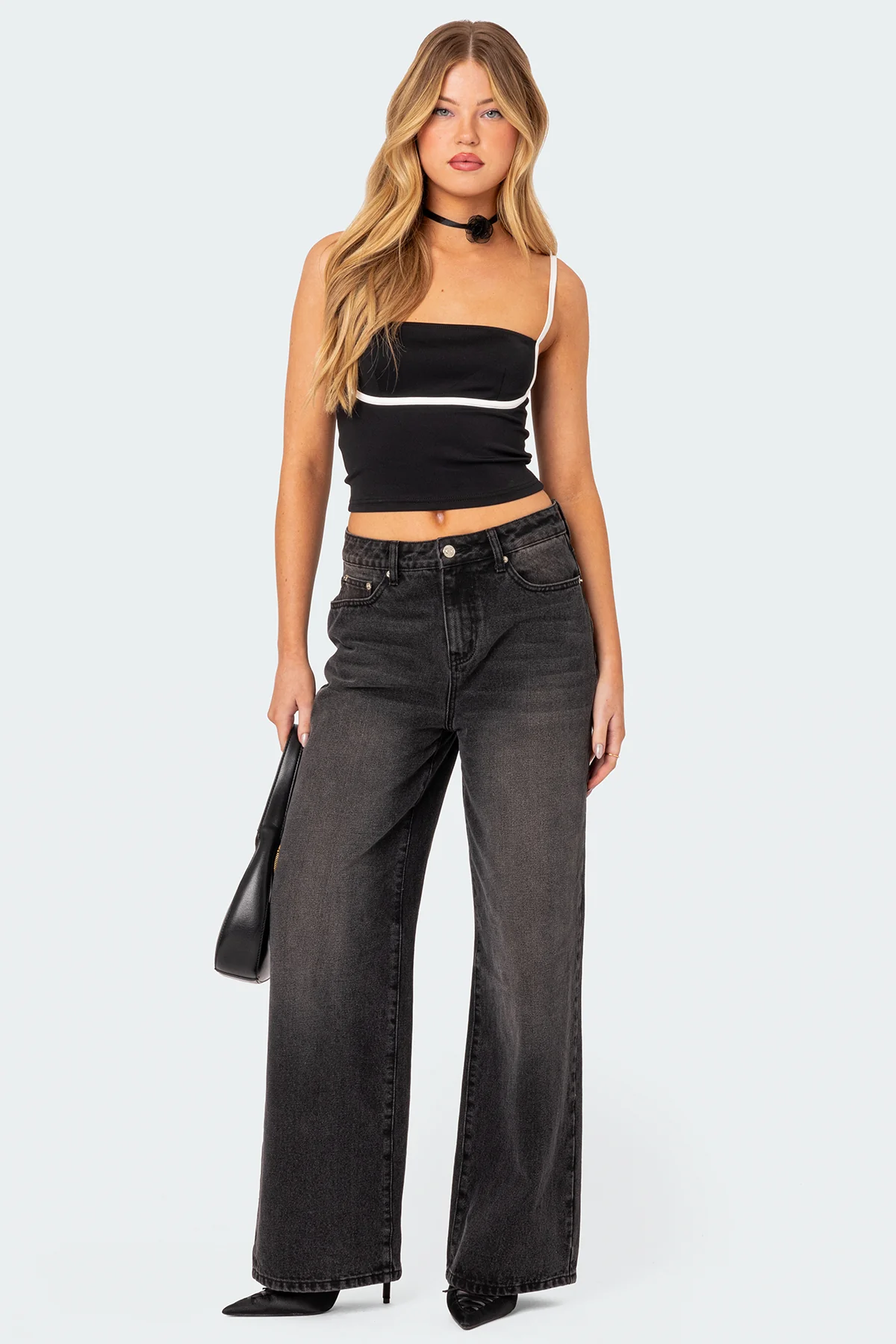 Yang Contrast Strap Tank Top - Image 5