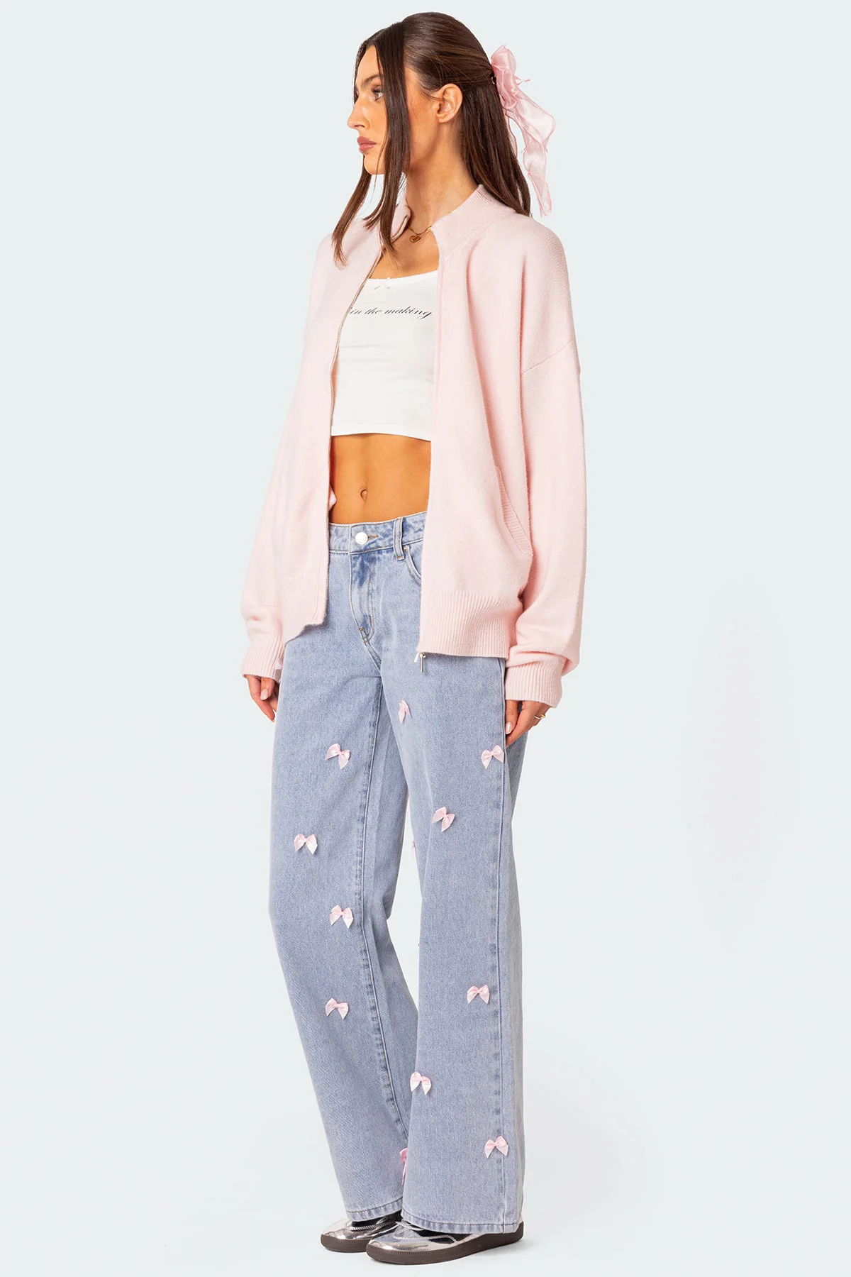 Montie Oversized Double Zip Cardigan - Image 5