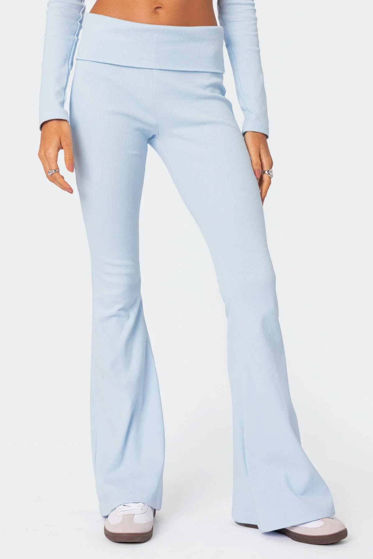 Coffee Break Ribbed Flare Leggings - Image 2