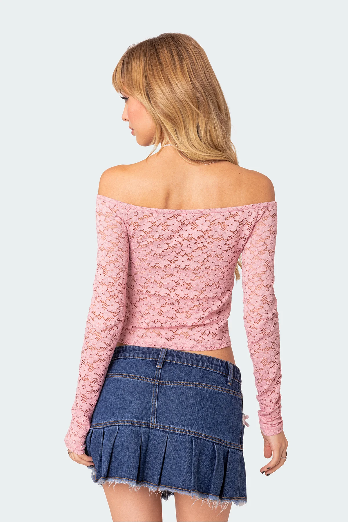 Carolina Off Shoulder Sheer Lace Top - Image 4