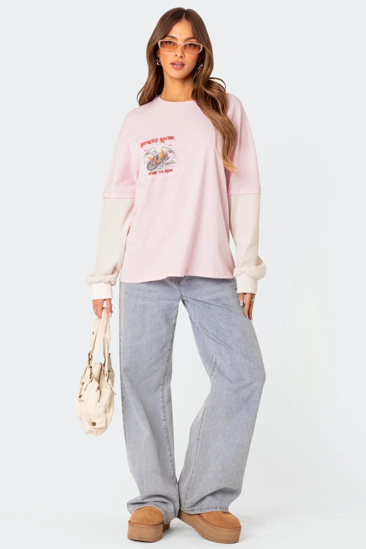 Racing Oversized Layered T Shirt - Image 2