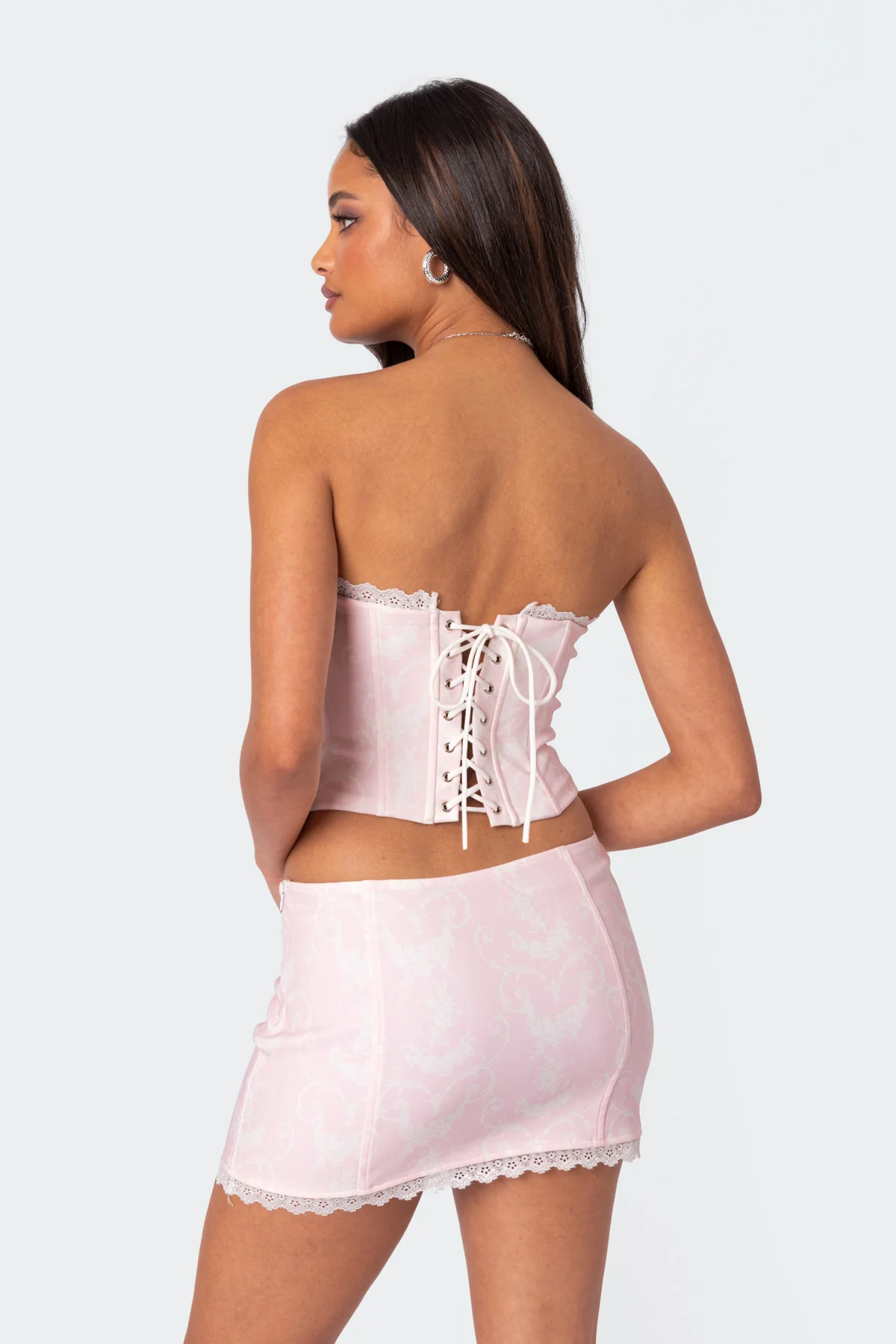 Silvie Printed Lace Up Corset - Image 4