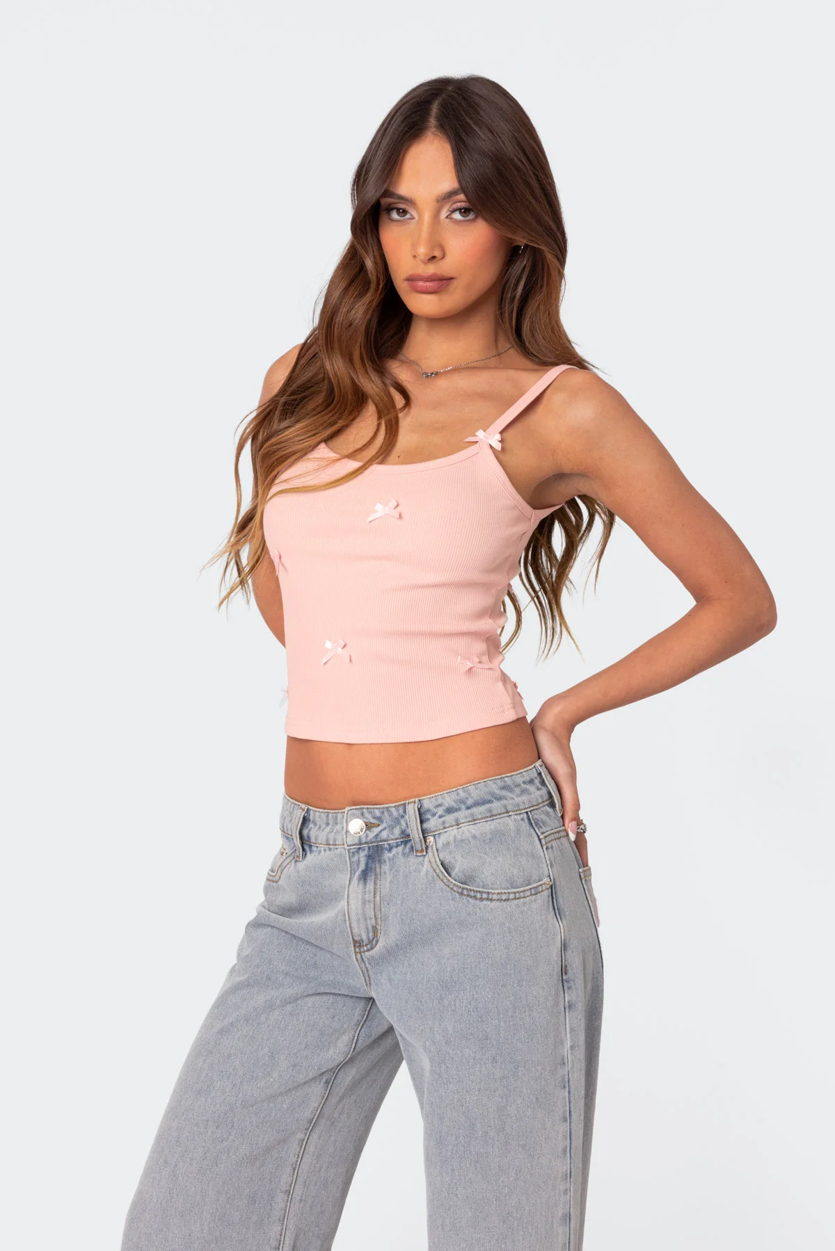 Emilia Ribbed Bow Tank Top - Image 3