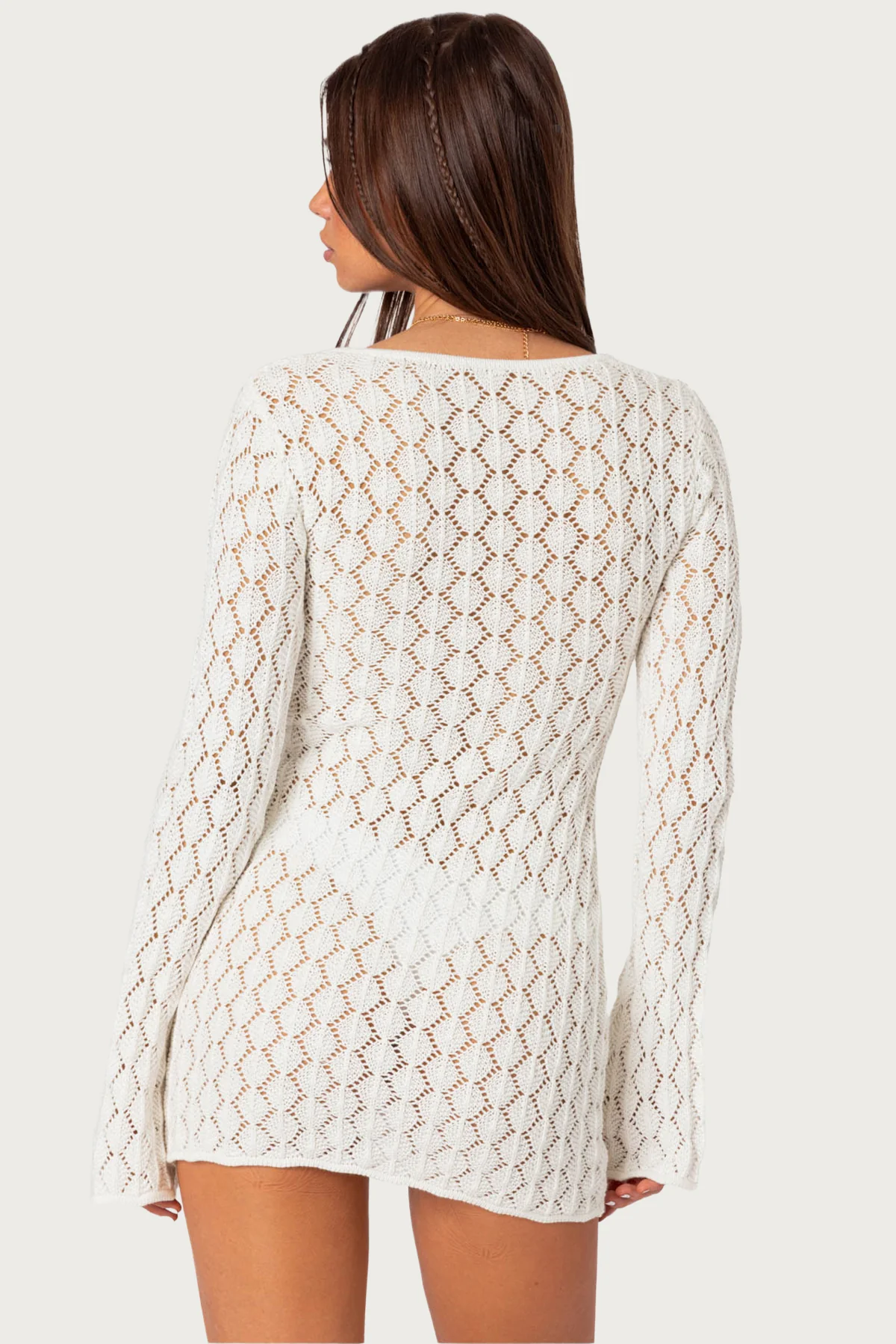 Brie Cut Out Crochet Mini Dress - Image 4