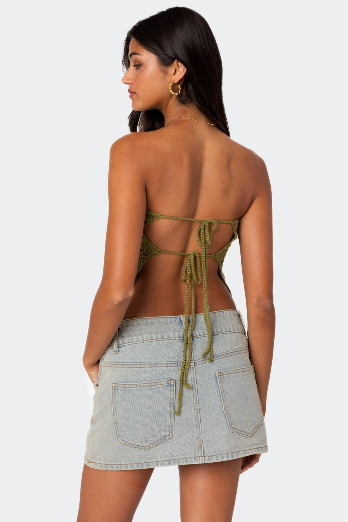 Niki Crochet Strapless Top - Image 4