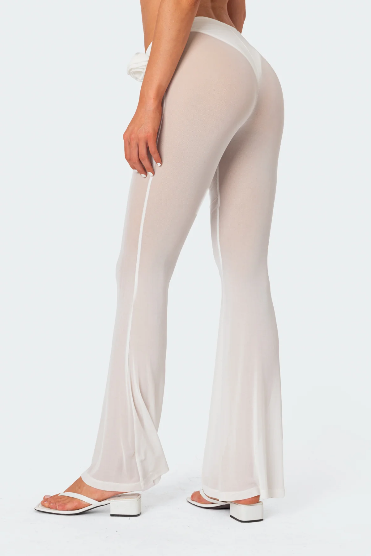 Flo Sheer Mesh Flared Pants - Image 4