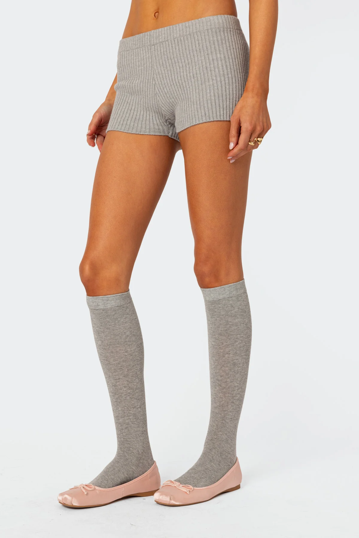 Bow Time Knit Micro Shorts - Image 4