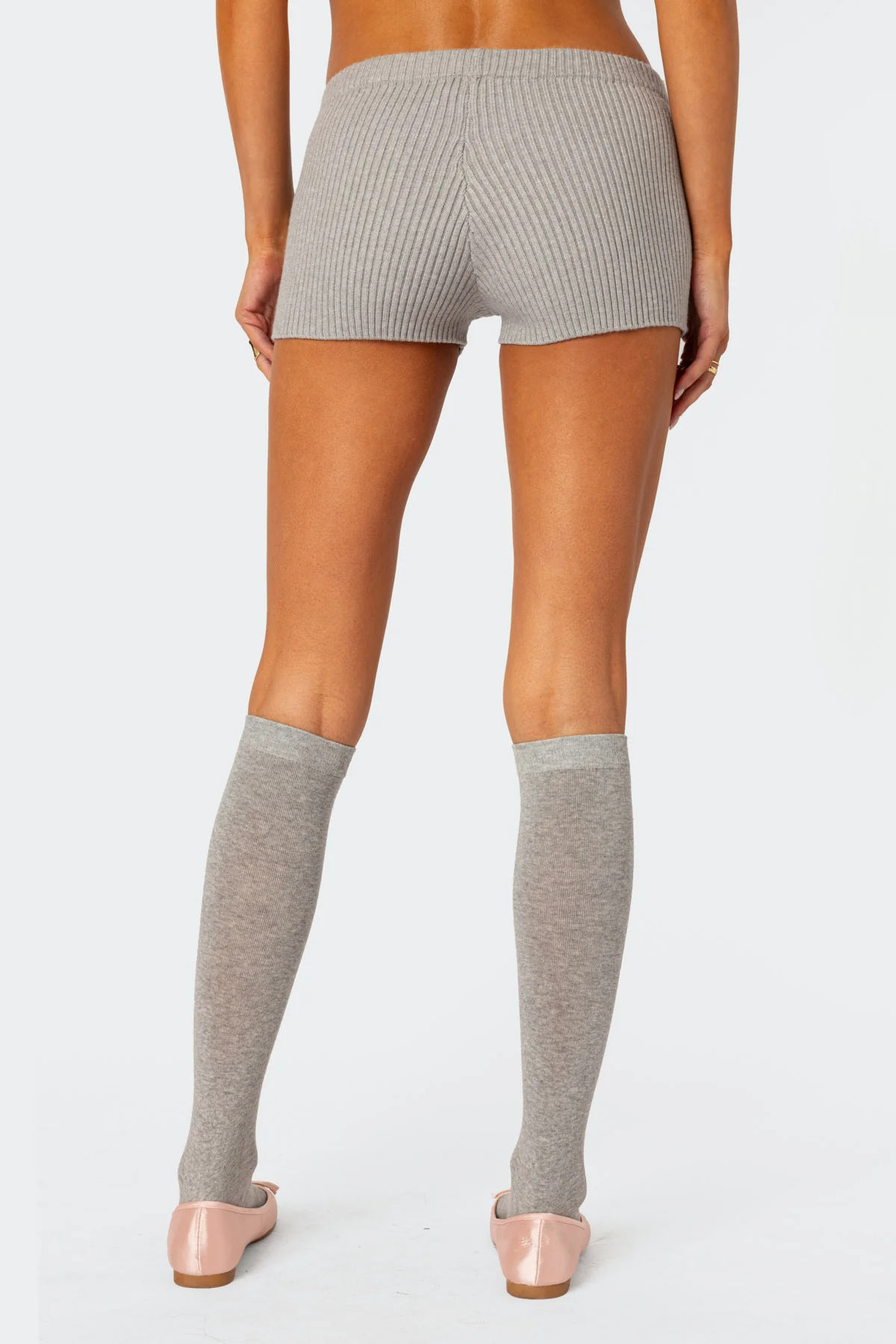 Bow Time Knit Micro Shorts - Image 5