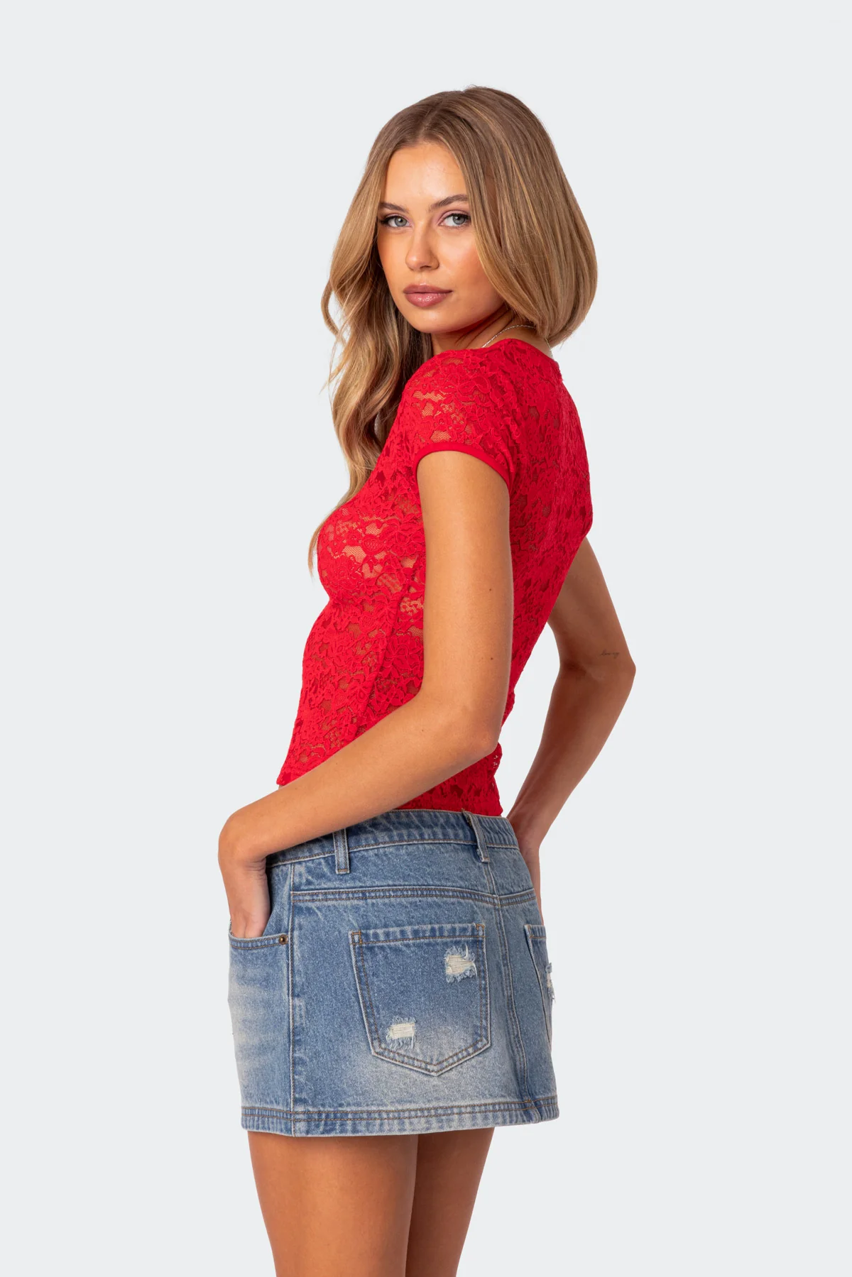 Kaori Sheer Lace Top - Image 5