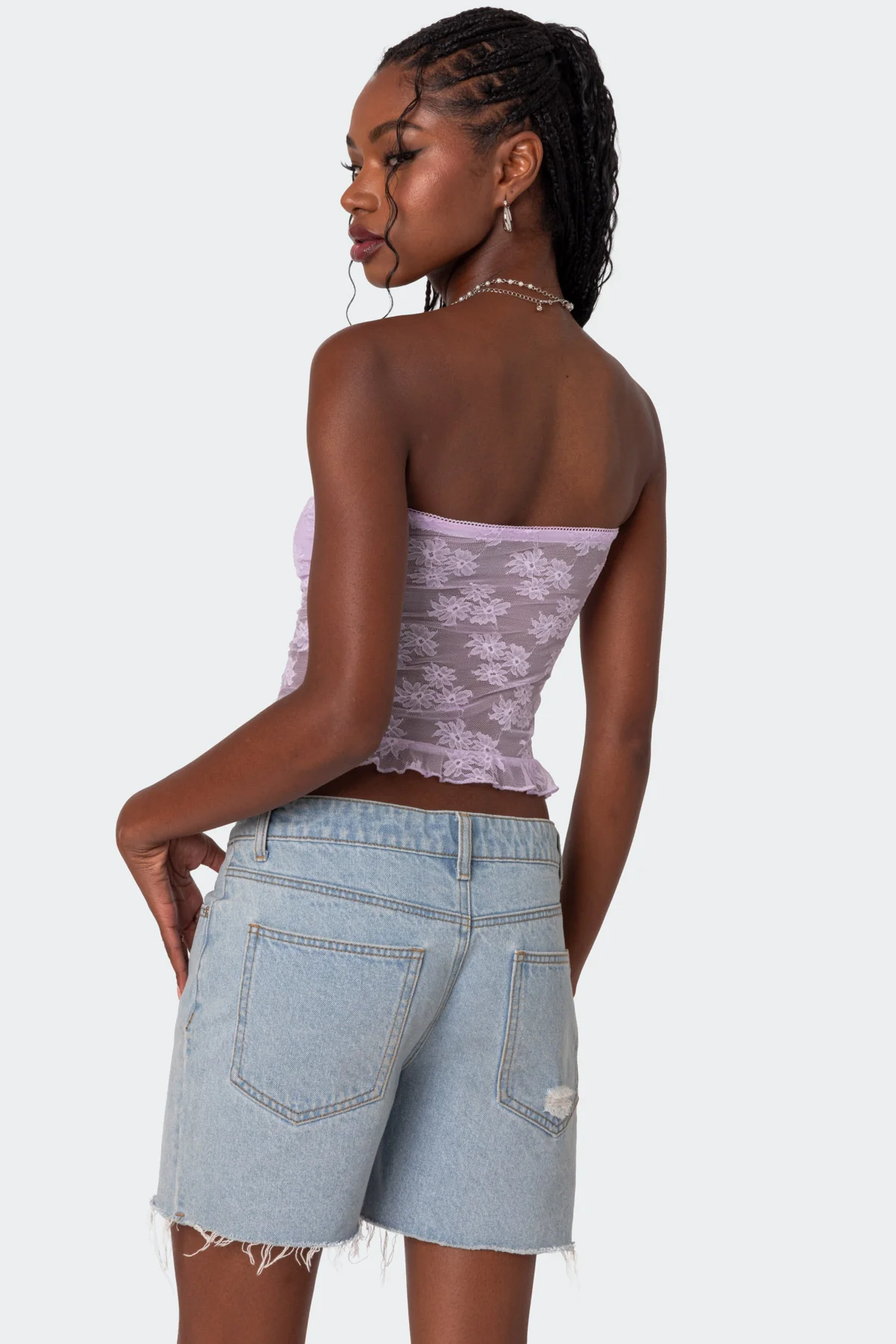 Ballet Sheer Lace Tube Top - Image 4