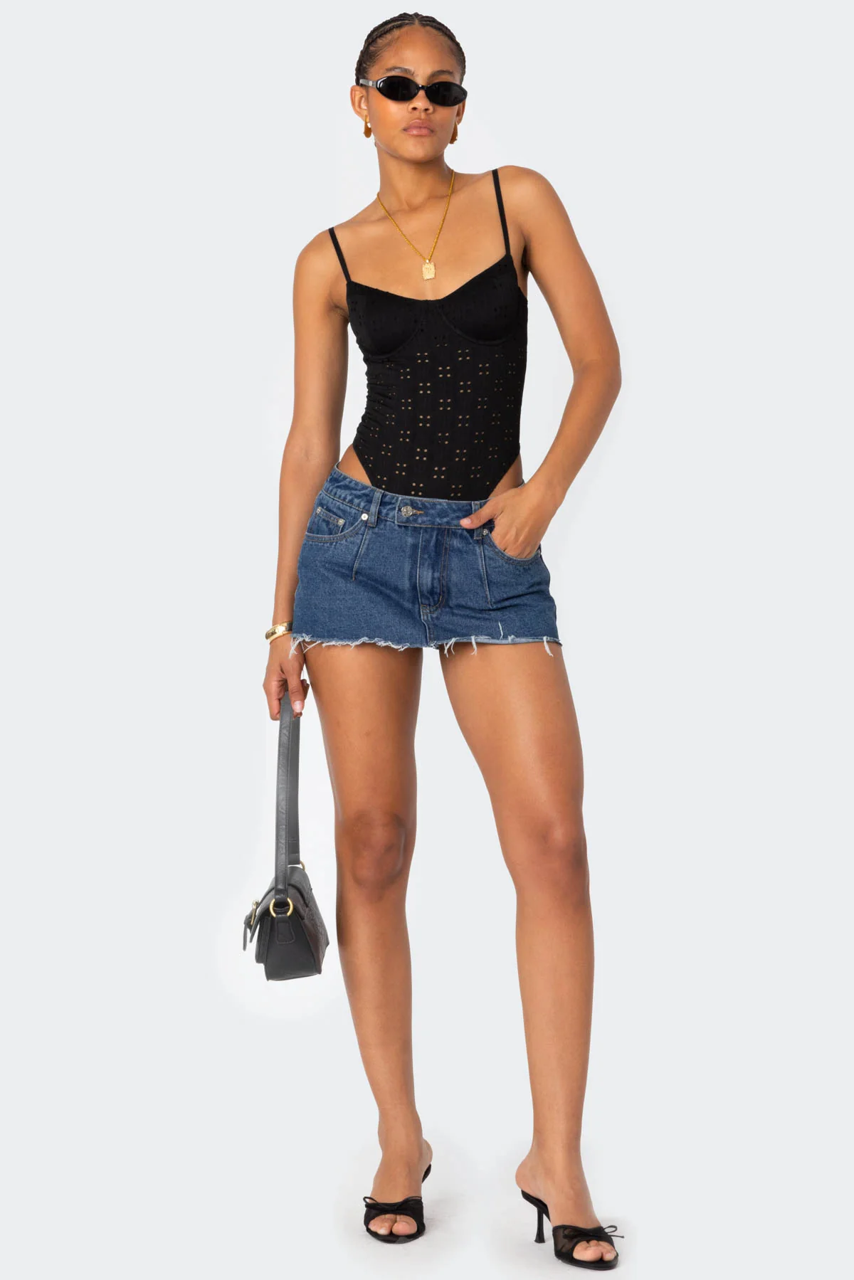 Raven Cupped Eyelet Bodysuit - Image 2