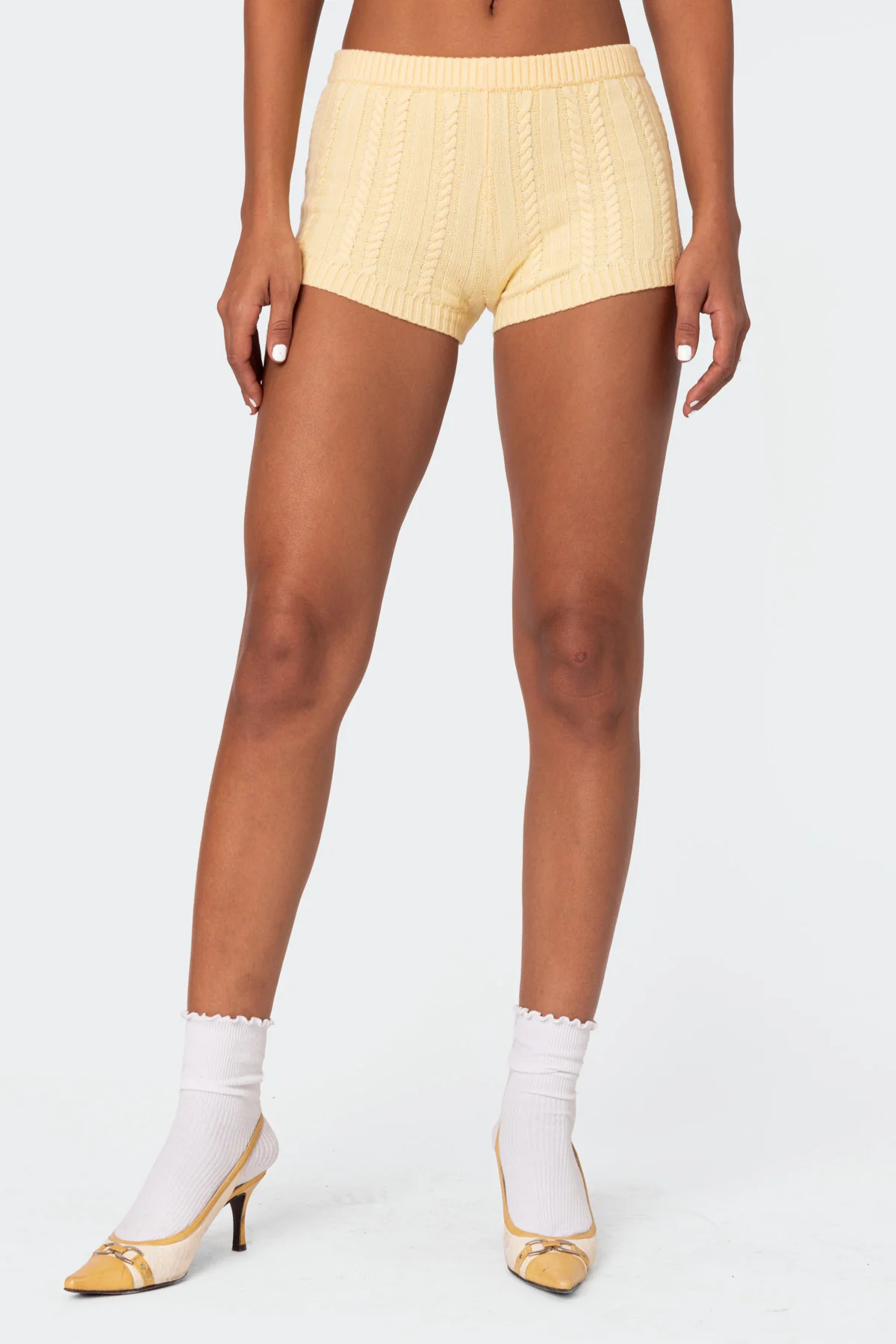 Raegan Cable Knit Shorts - Image 2
