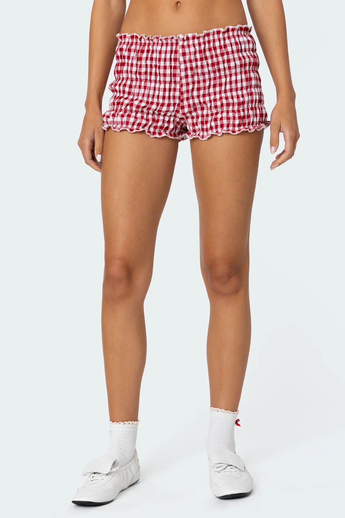 Gingham Scrunch Shorts - Image 2
