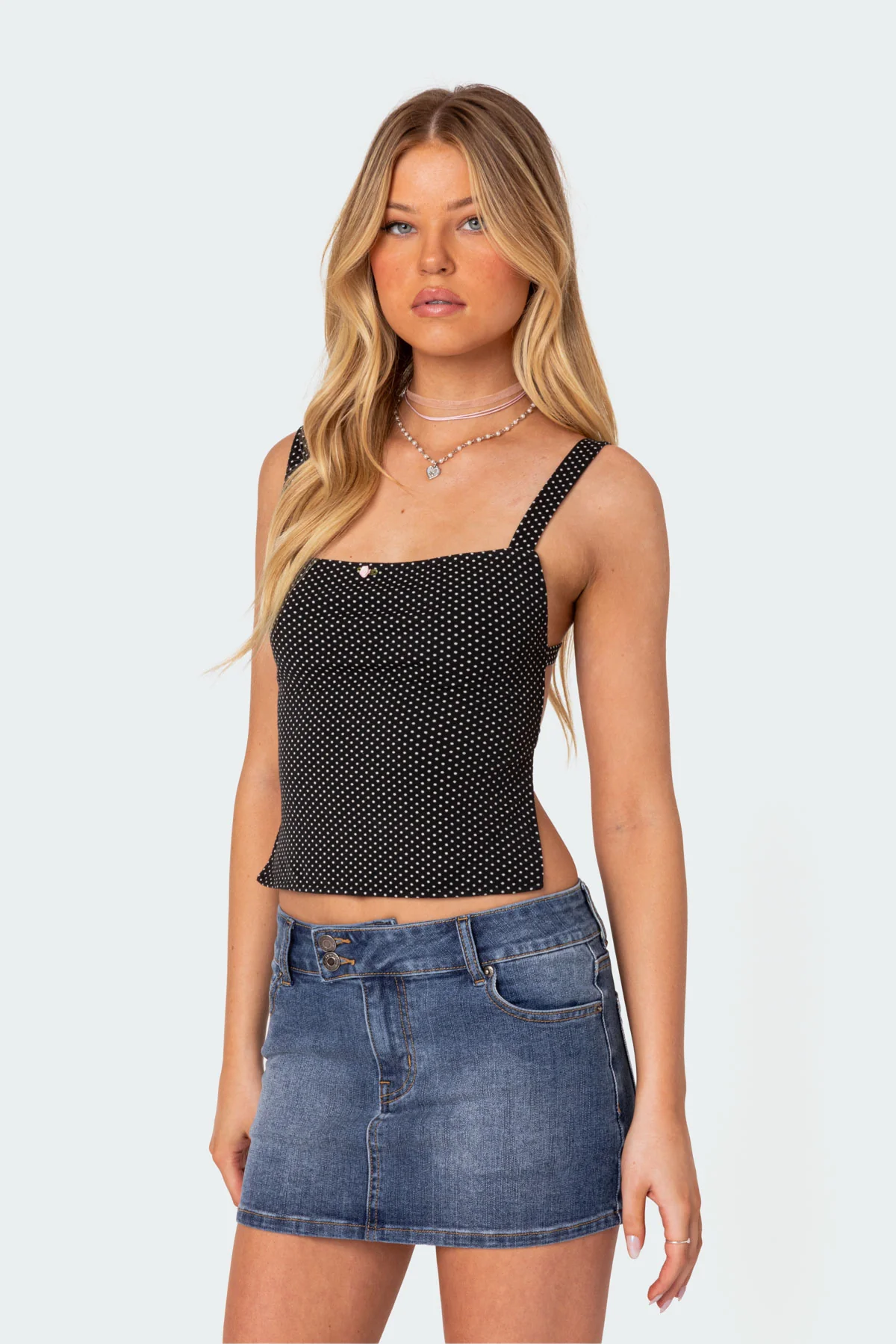 Kaia Polka Dot Tie Back Top - Image 4