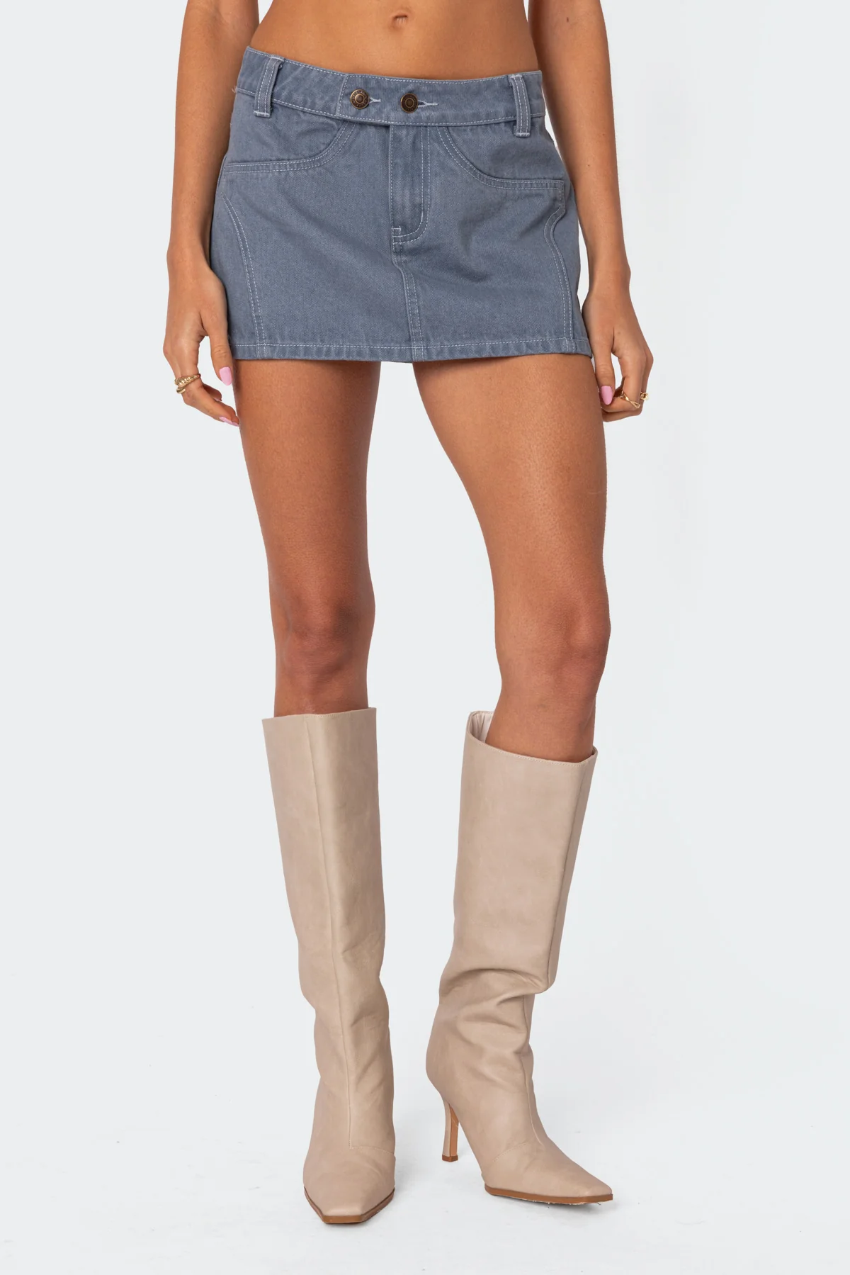 Louisa Denim Mini Skirt - Image 2
