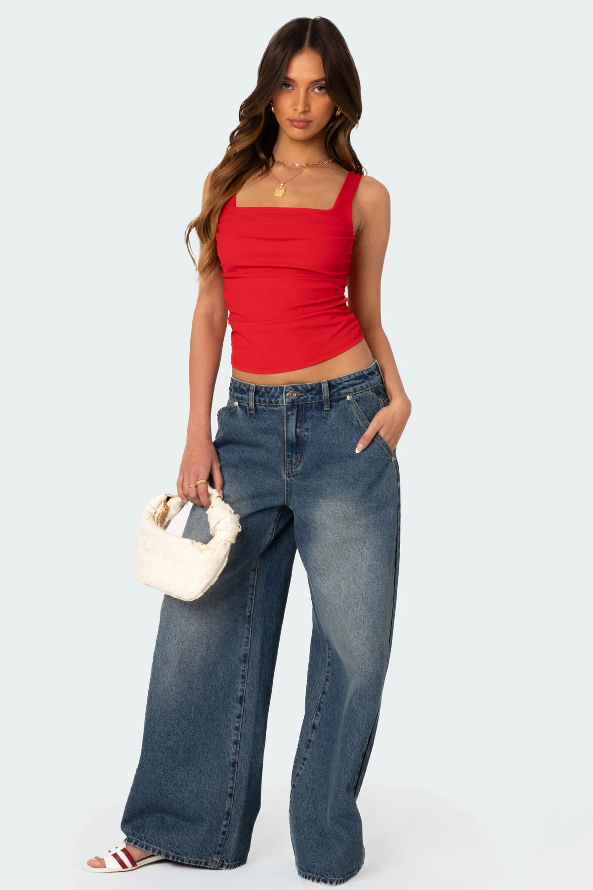 Rio Ruched Square Neck Top - Image 2