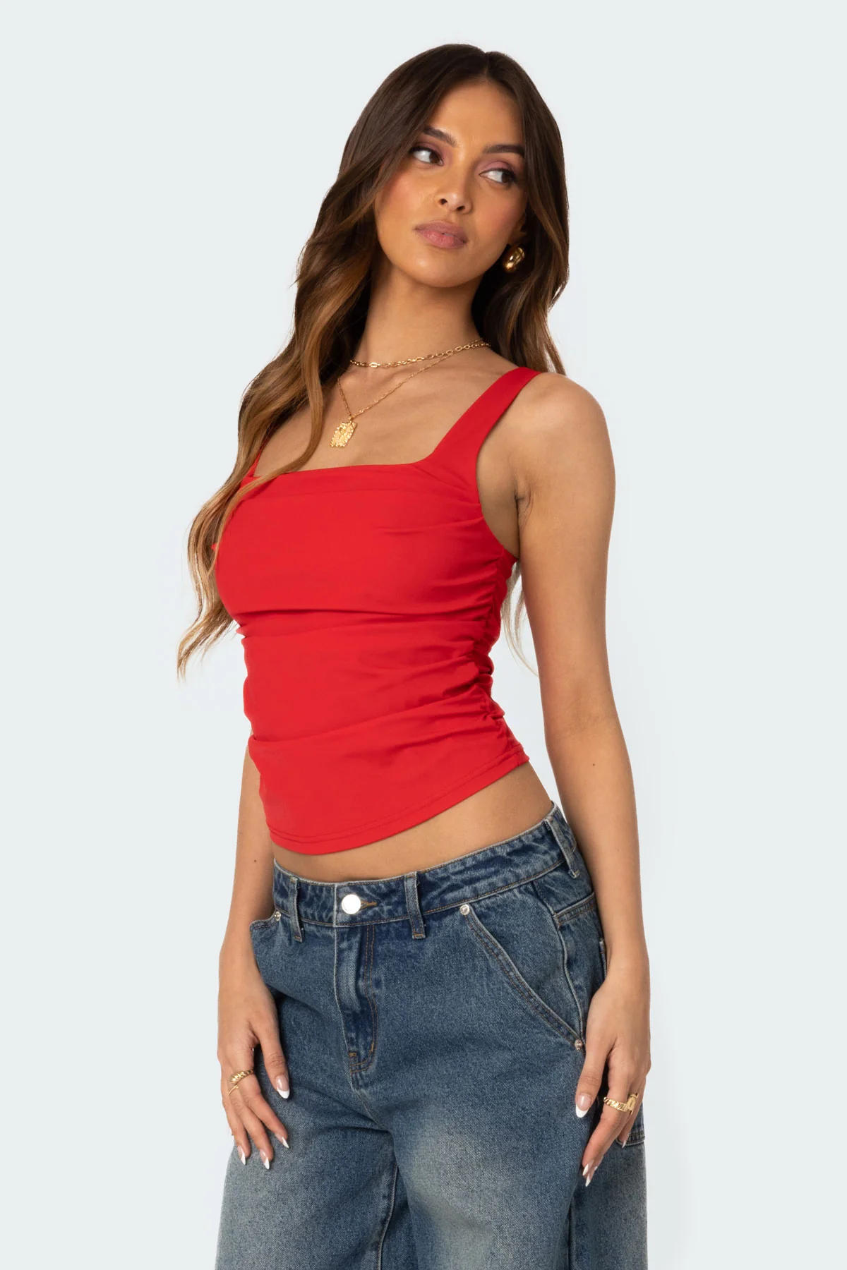 Rio Ruched Square Neck Top - Image 3