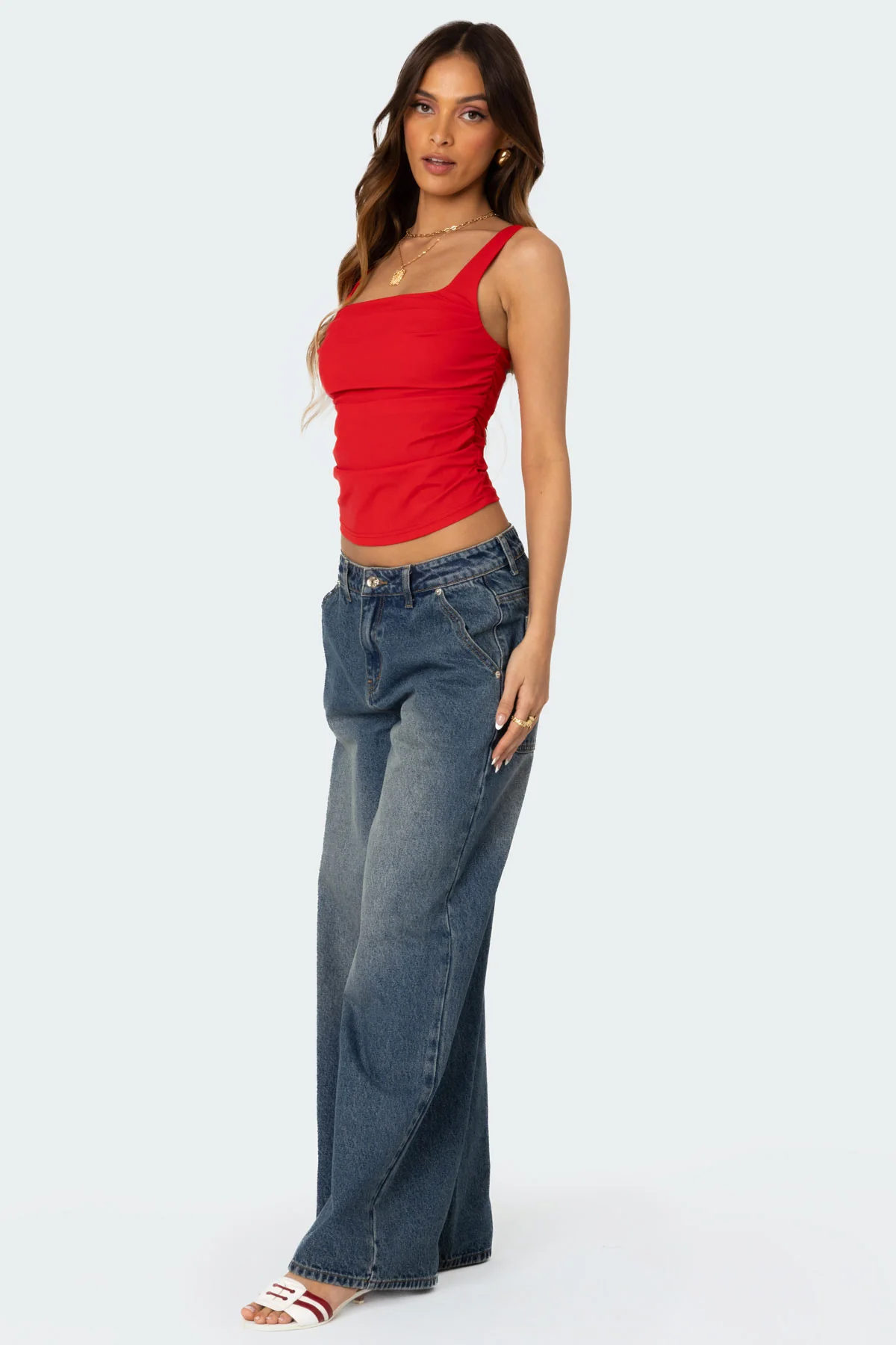 Rio Ruched Square Neck Top - Image 5