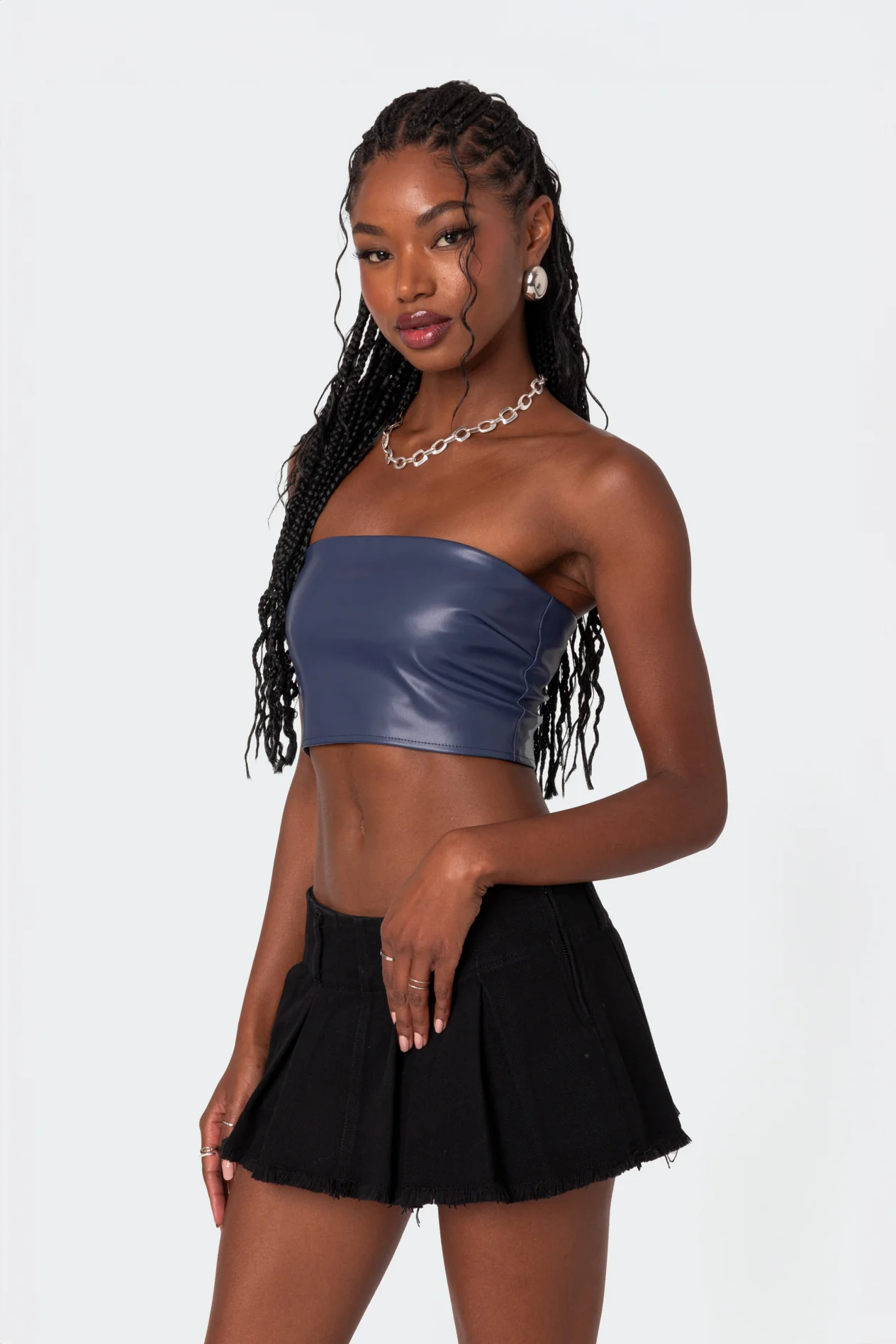 Mazie Faux Leather Bandeau Top - Image 5