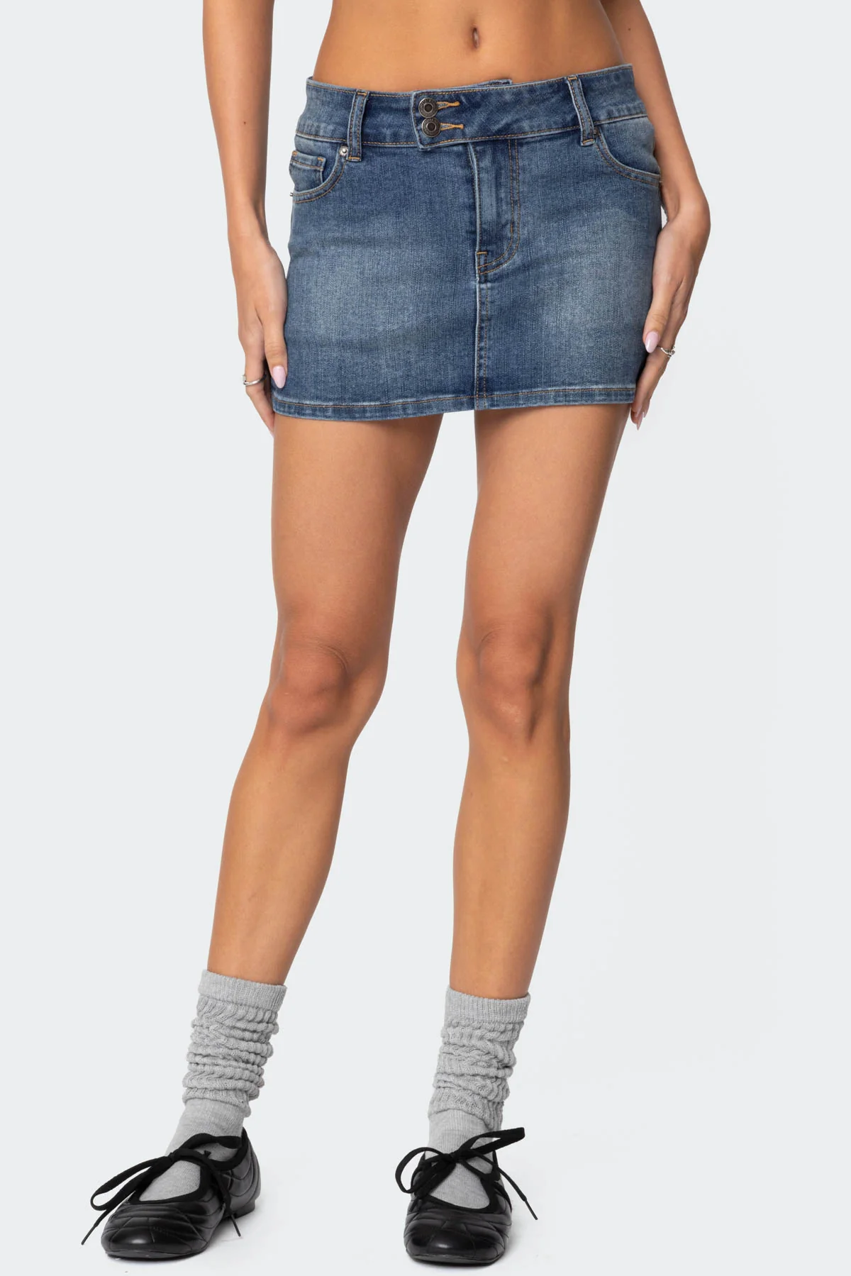Eryn Denim Mini Skirt - Image 2