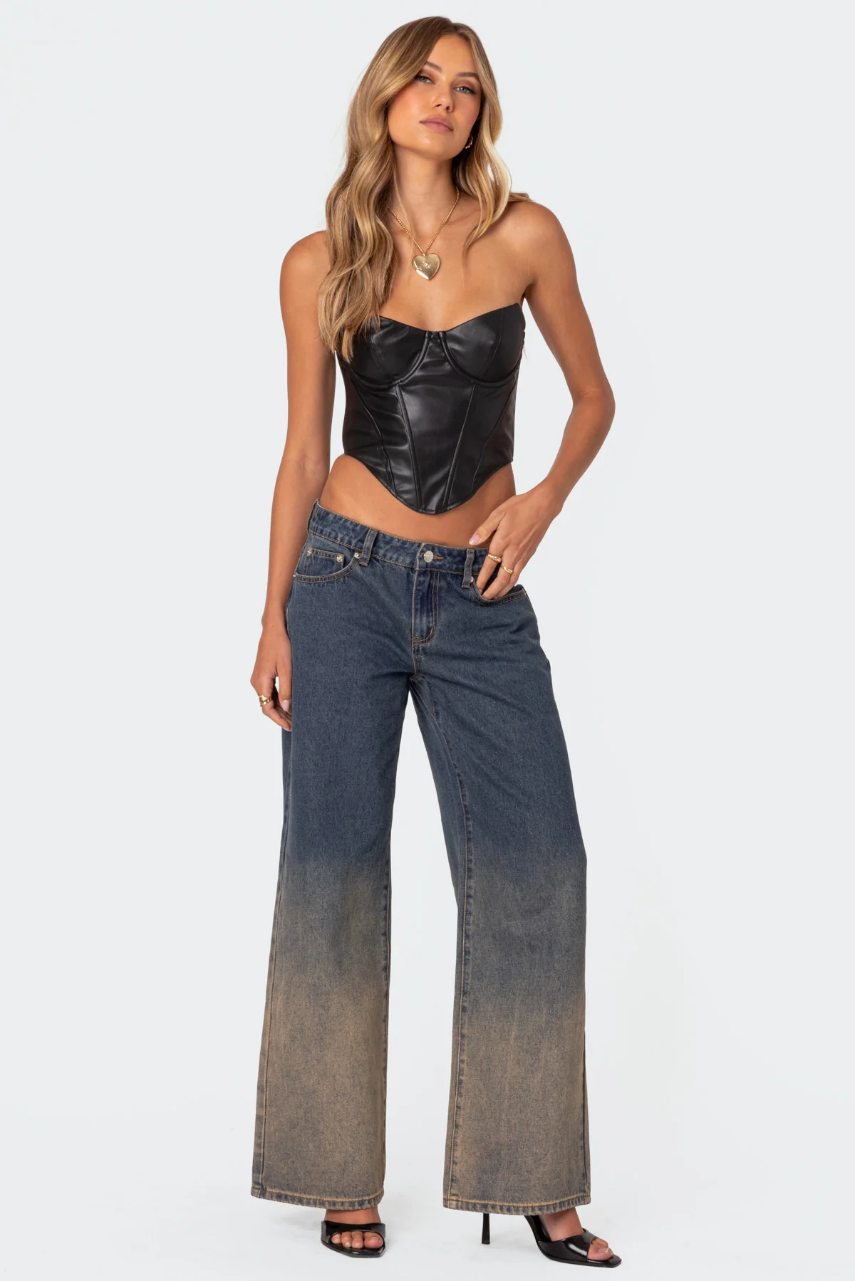 Aberdeen Faux Leather Cupped Corset - Image 4