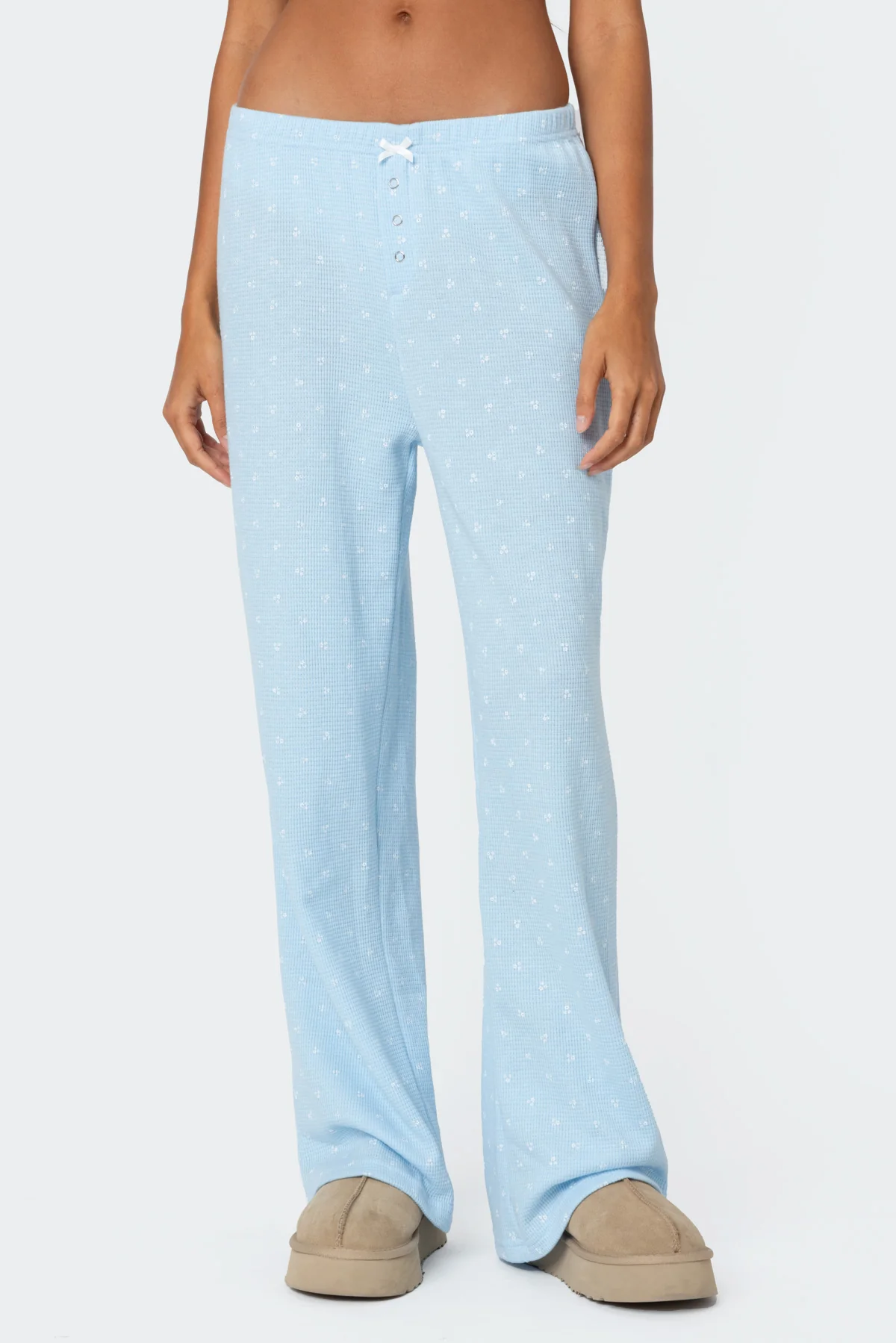 Petal Printed Waffle Pants - Image 2