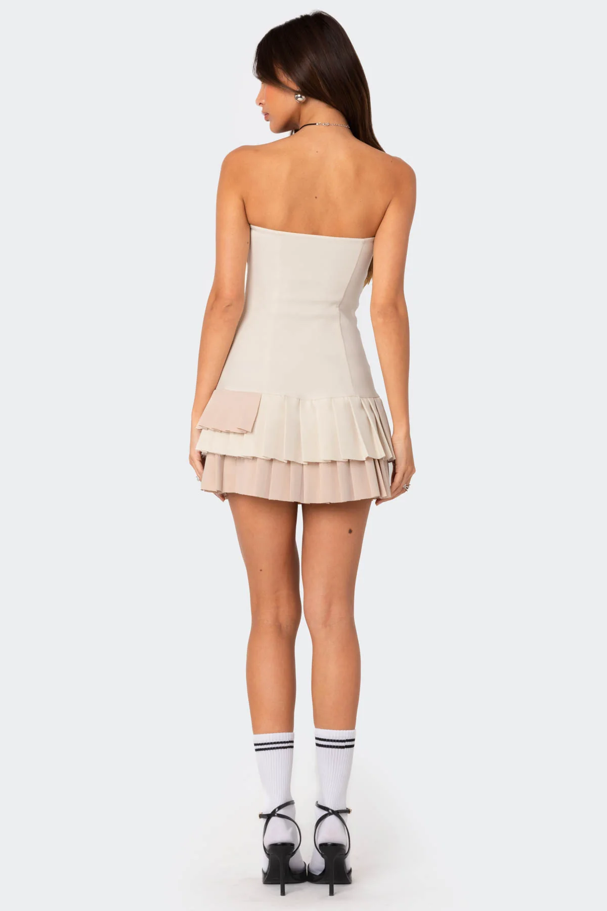 Cassia Pleated Mini Dress - Image 4