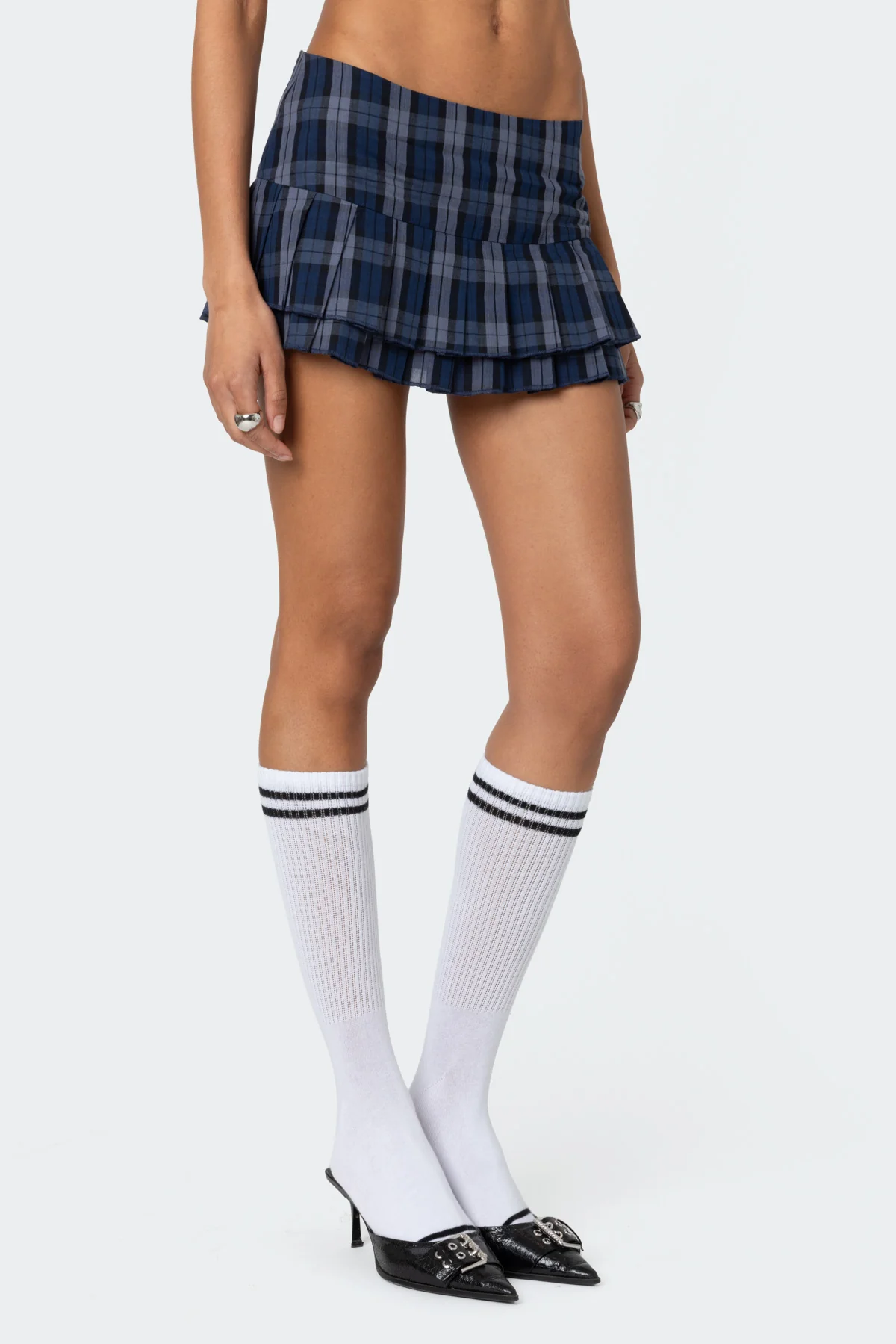 Ara Plaid Pleated Skort - Image 3